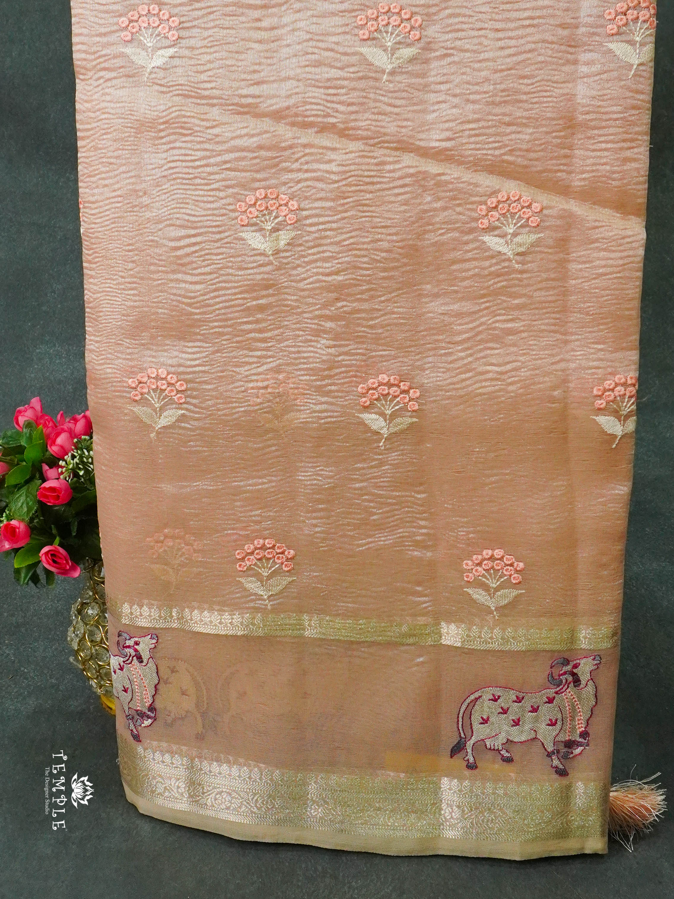 Tissue Organza Saree | TTDS1385 | Sparkling Deals