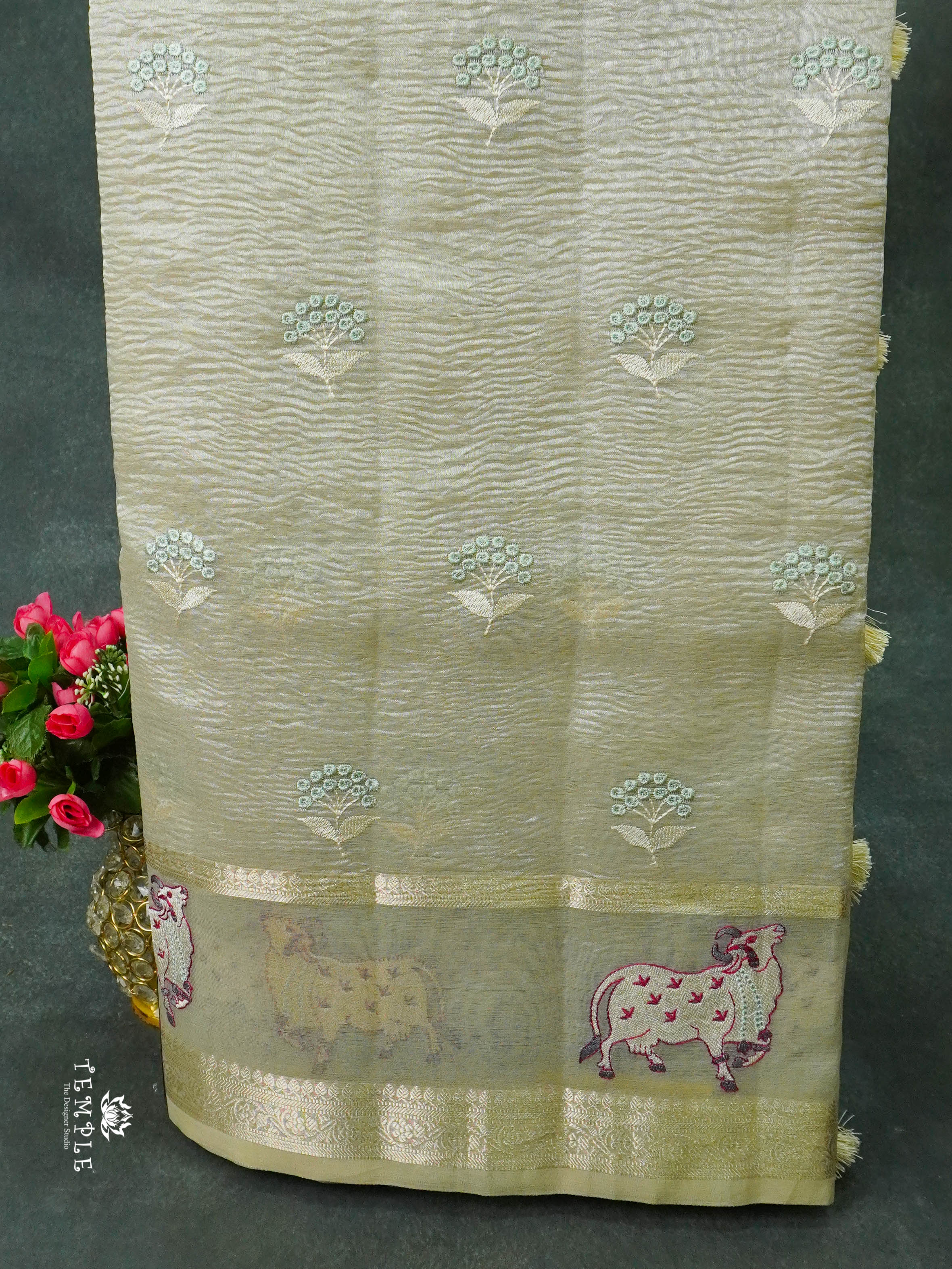 Tissue Organza Saree | TTDS1385 | Sparkling Deals