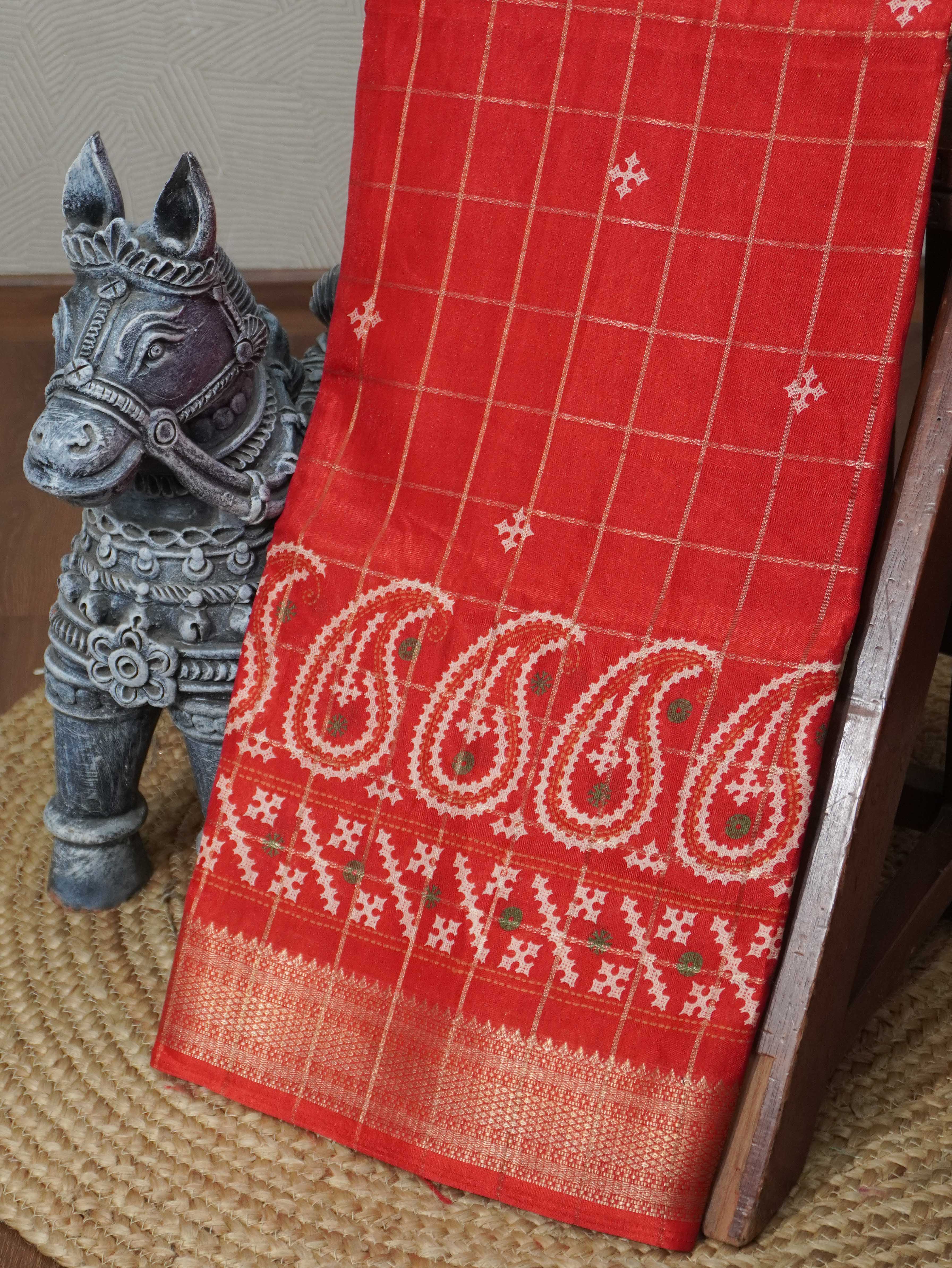 Printed Dola Saree | TTDS3326