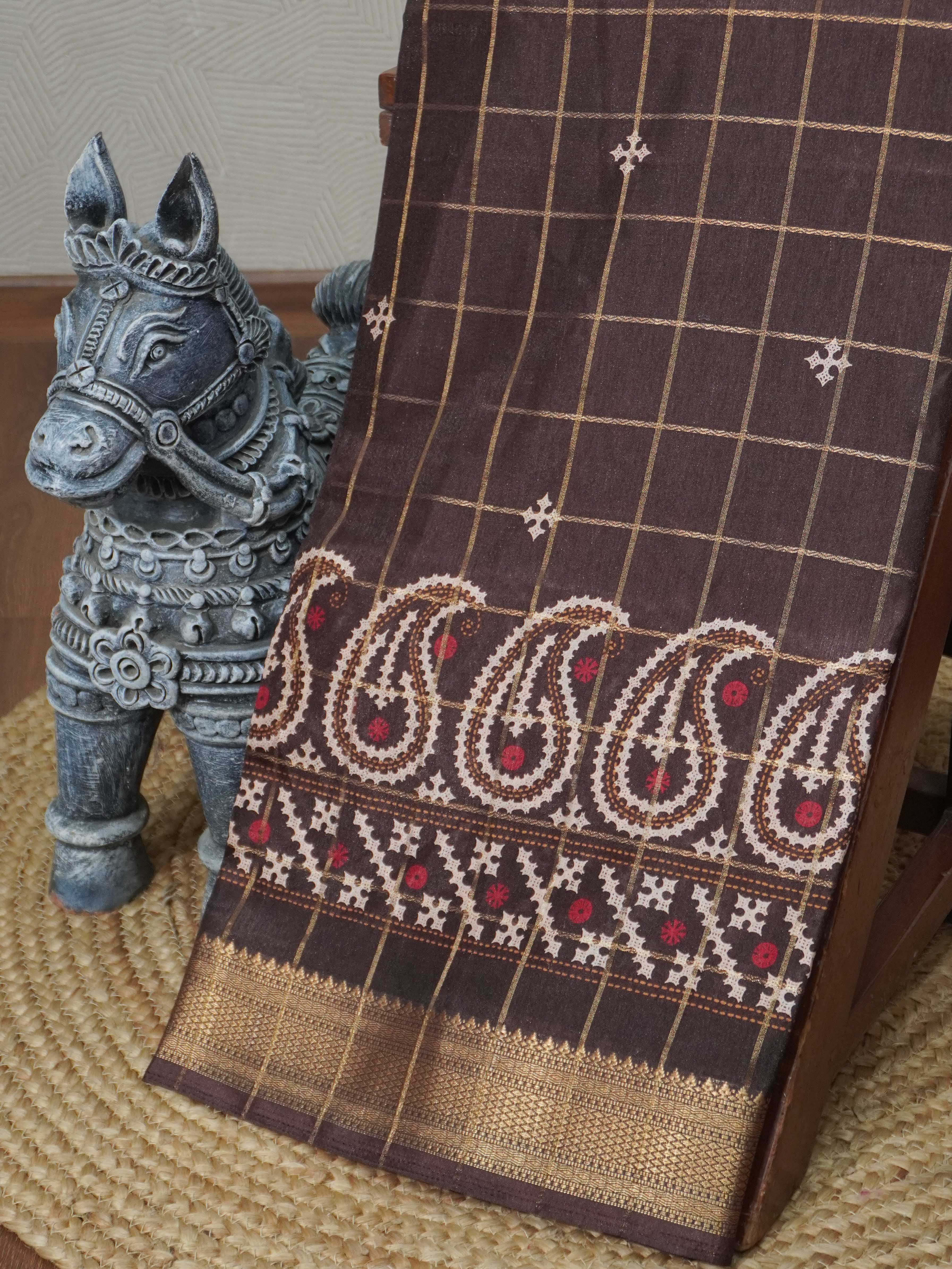 Printed Dola Saree | TTDS3326