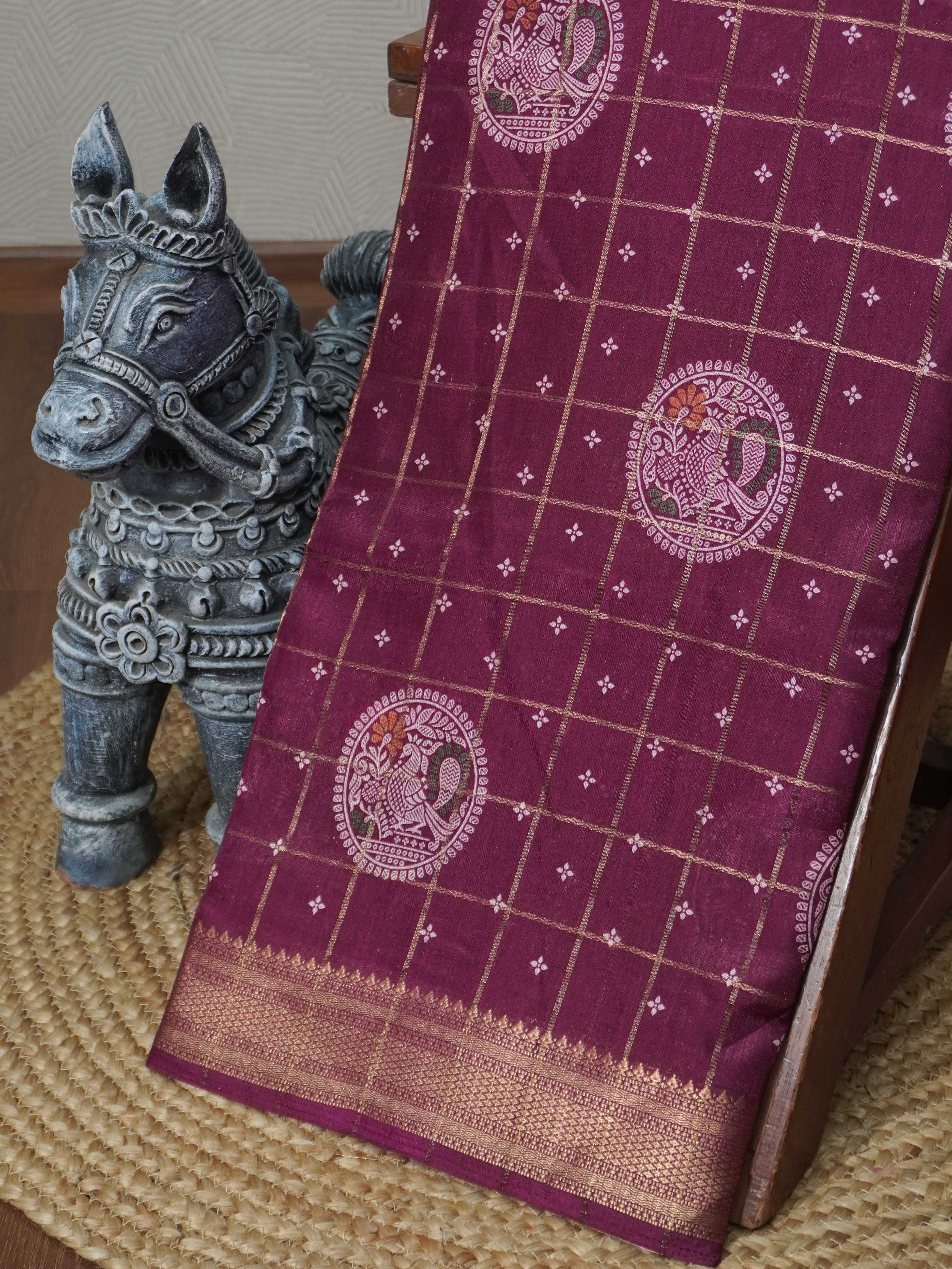 Printed Dola Saree | TTDS3301