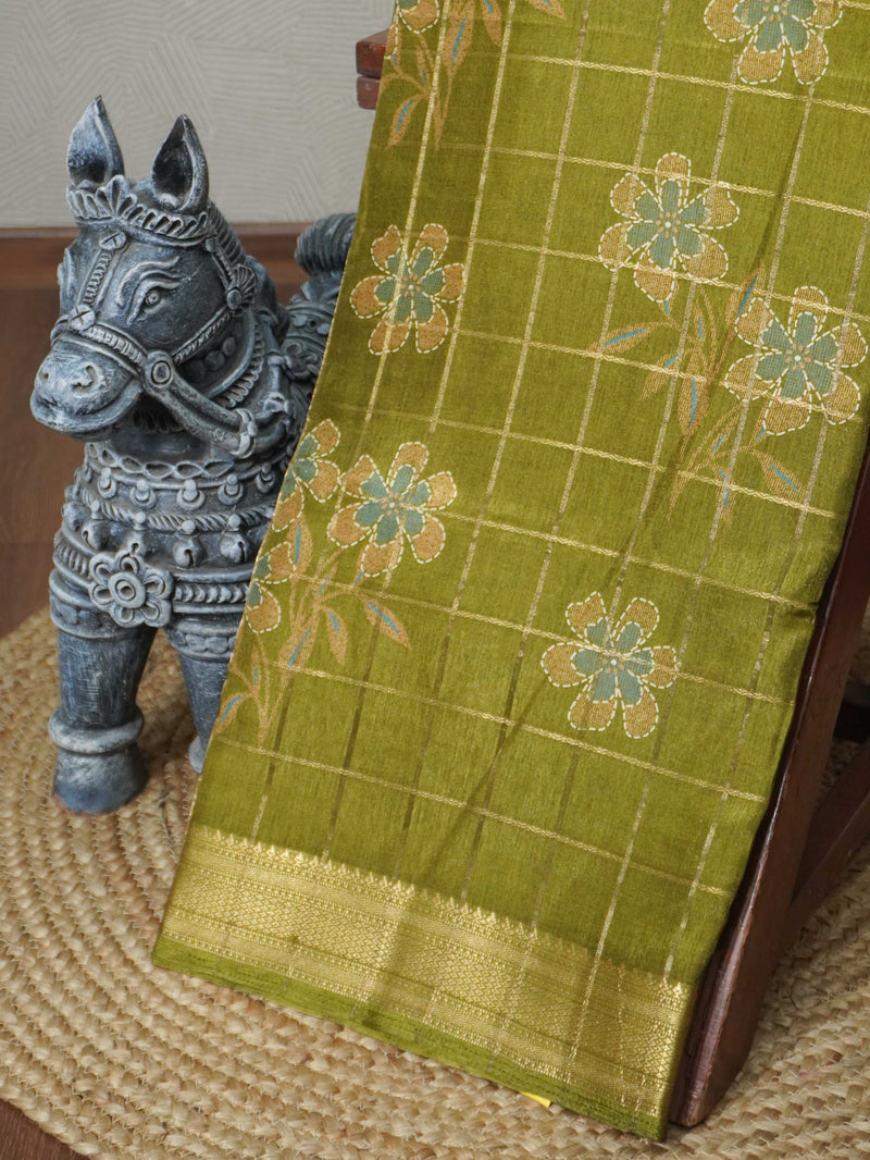 Linen Cotton Saree | TTDS3308