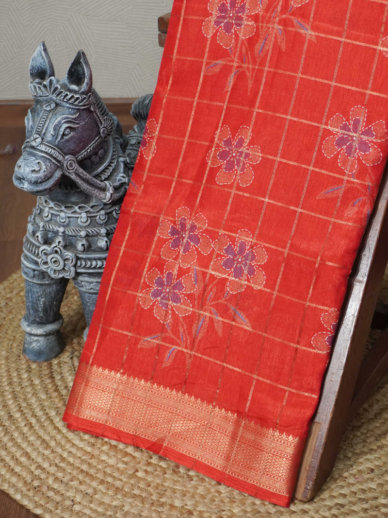 Linen Cotton Saree | TTDS3308