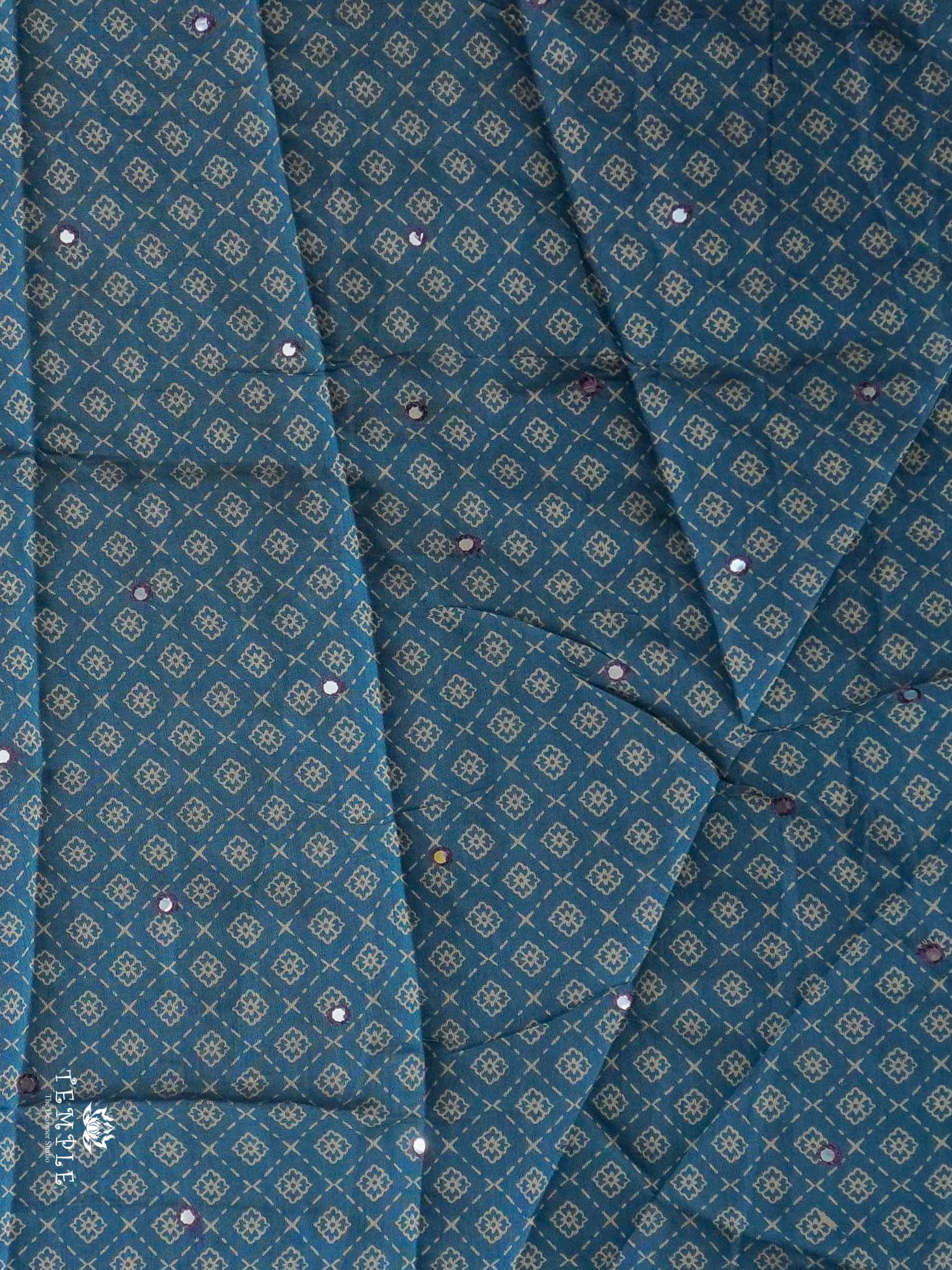 Fancy Cotton Saree with Mirror Work | TTDS2350