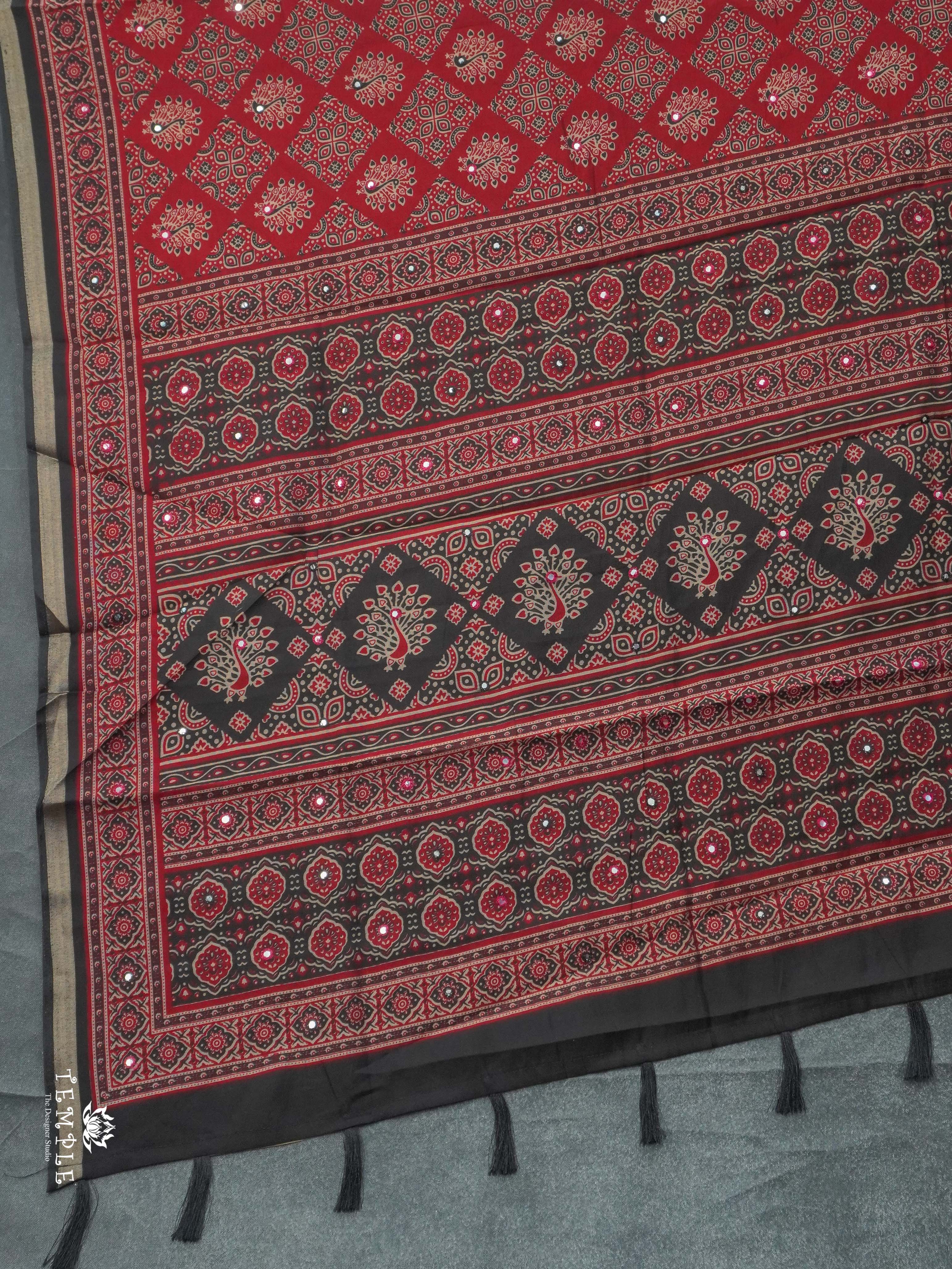 Fancy Cotton Saree with Mirror Work | TTDS2350