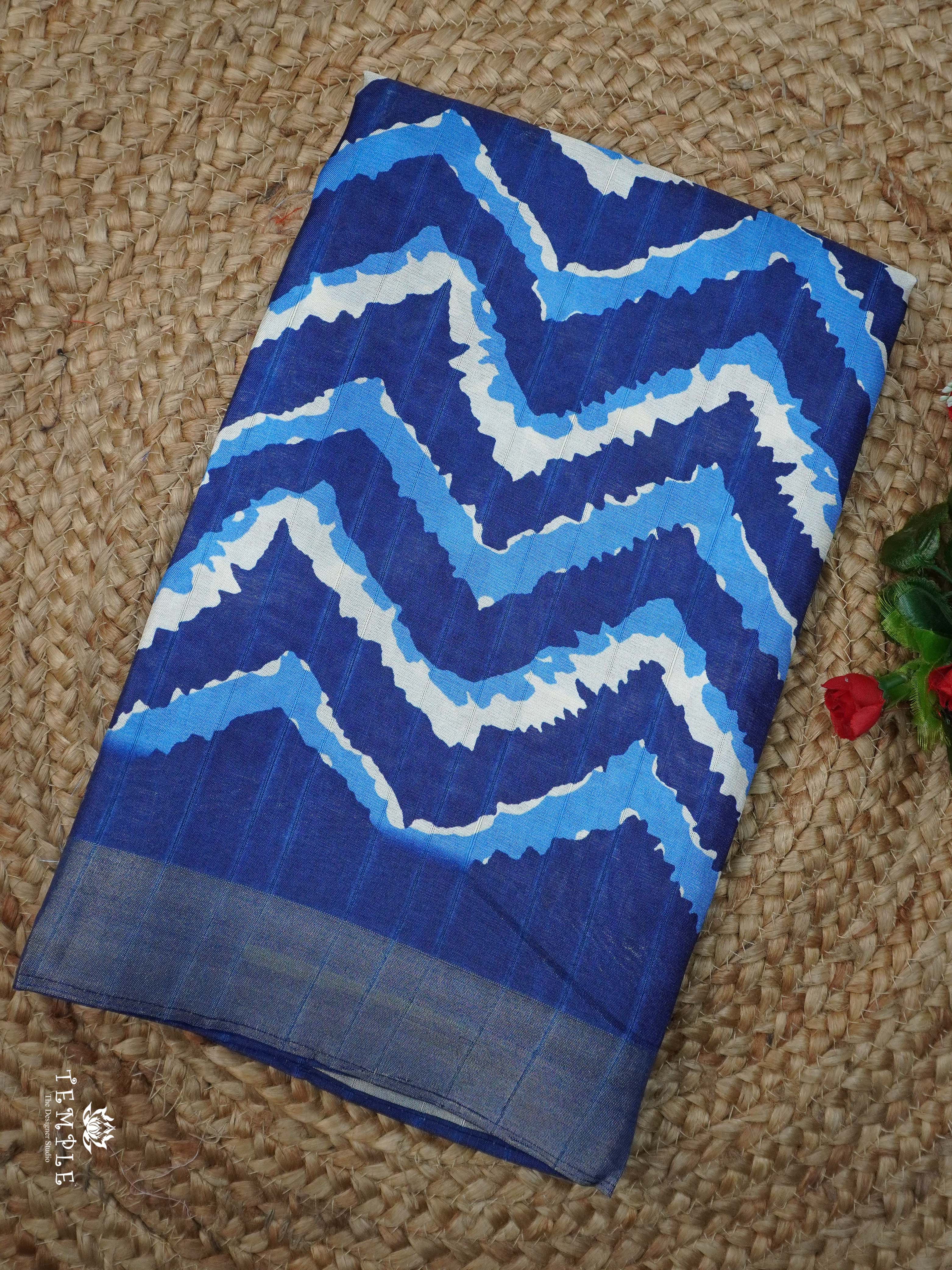 Kadhi Indigo Cotton Saree | TTDS804