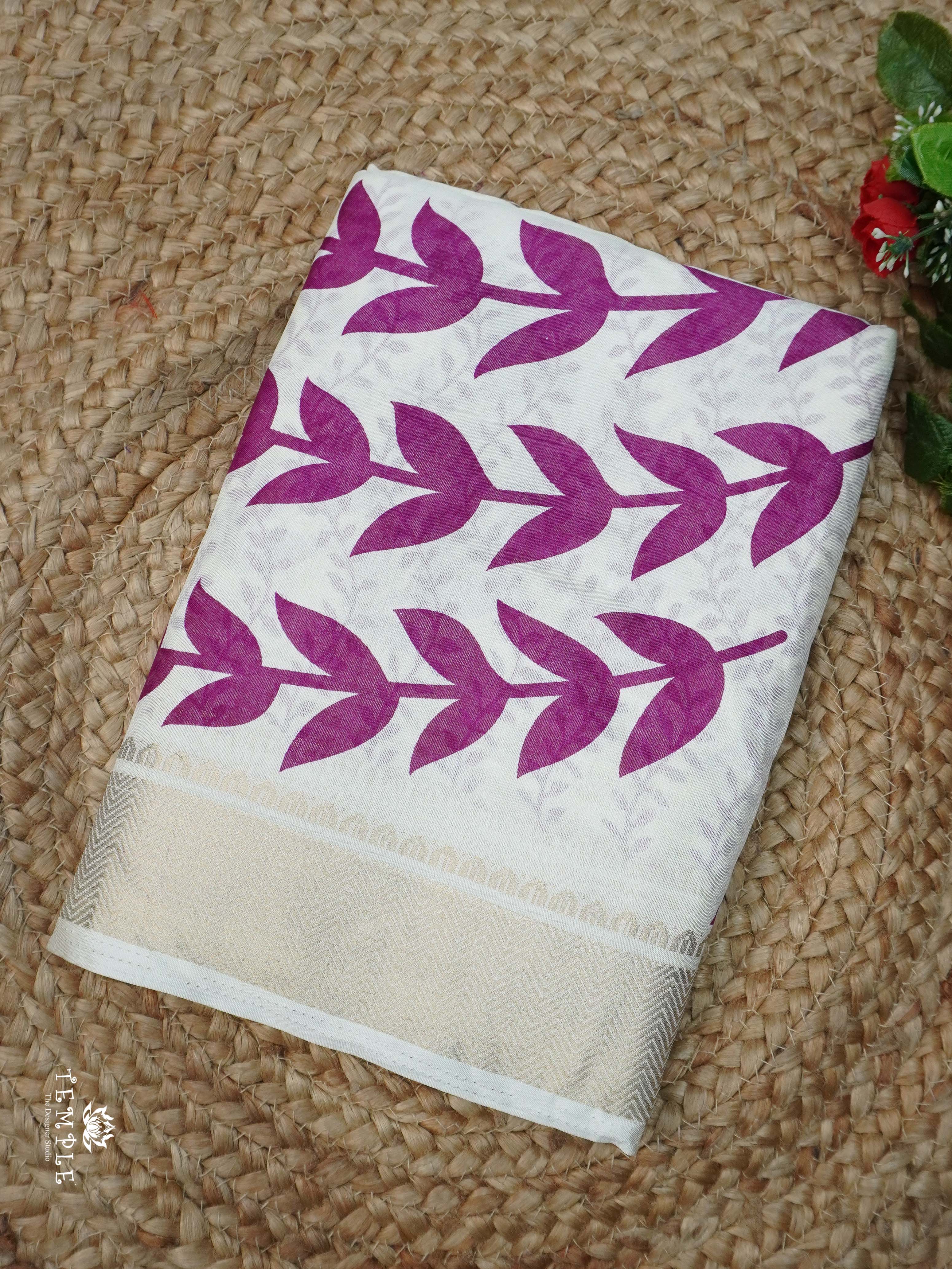 Printed Tussar Silk Saree | TTDS2338