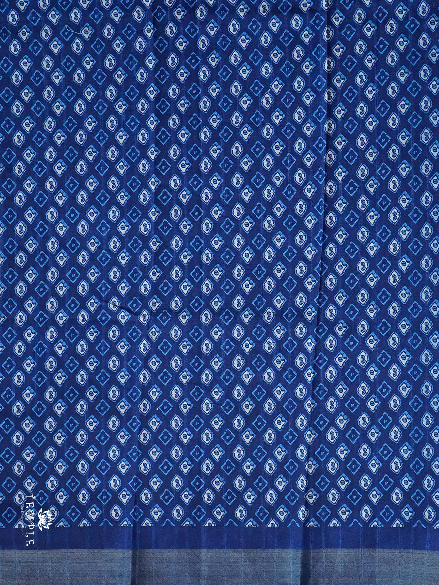 Kadhi Indigo Cotton Saree | TTDS804
