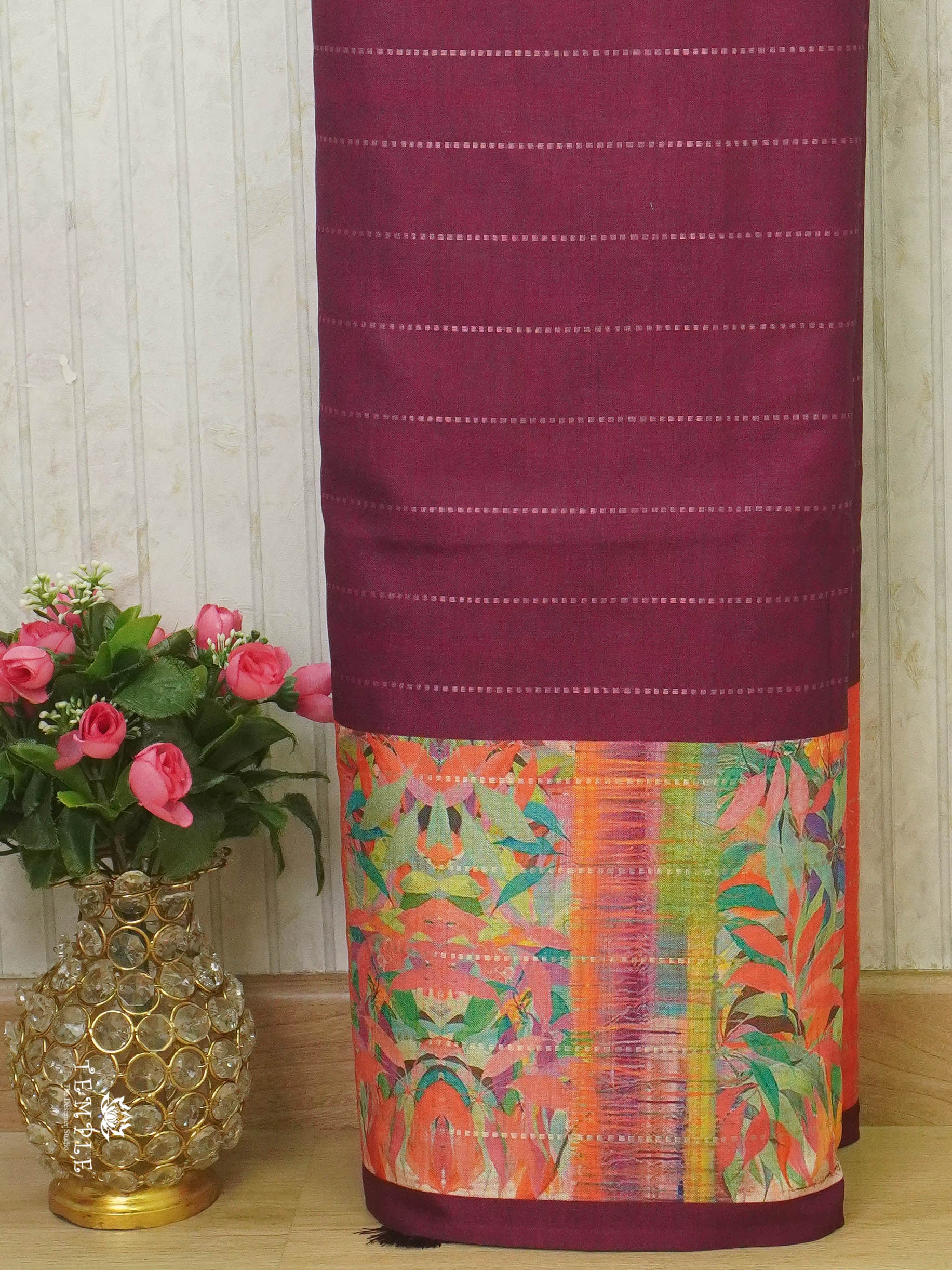 Tussar Soft Silk Saree With Printed Pallu  | TTDS1411