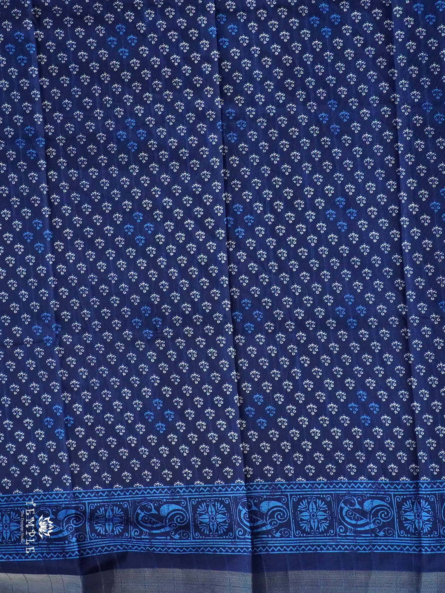 Kadhi Indigo Cotton Saree | TTDS804