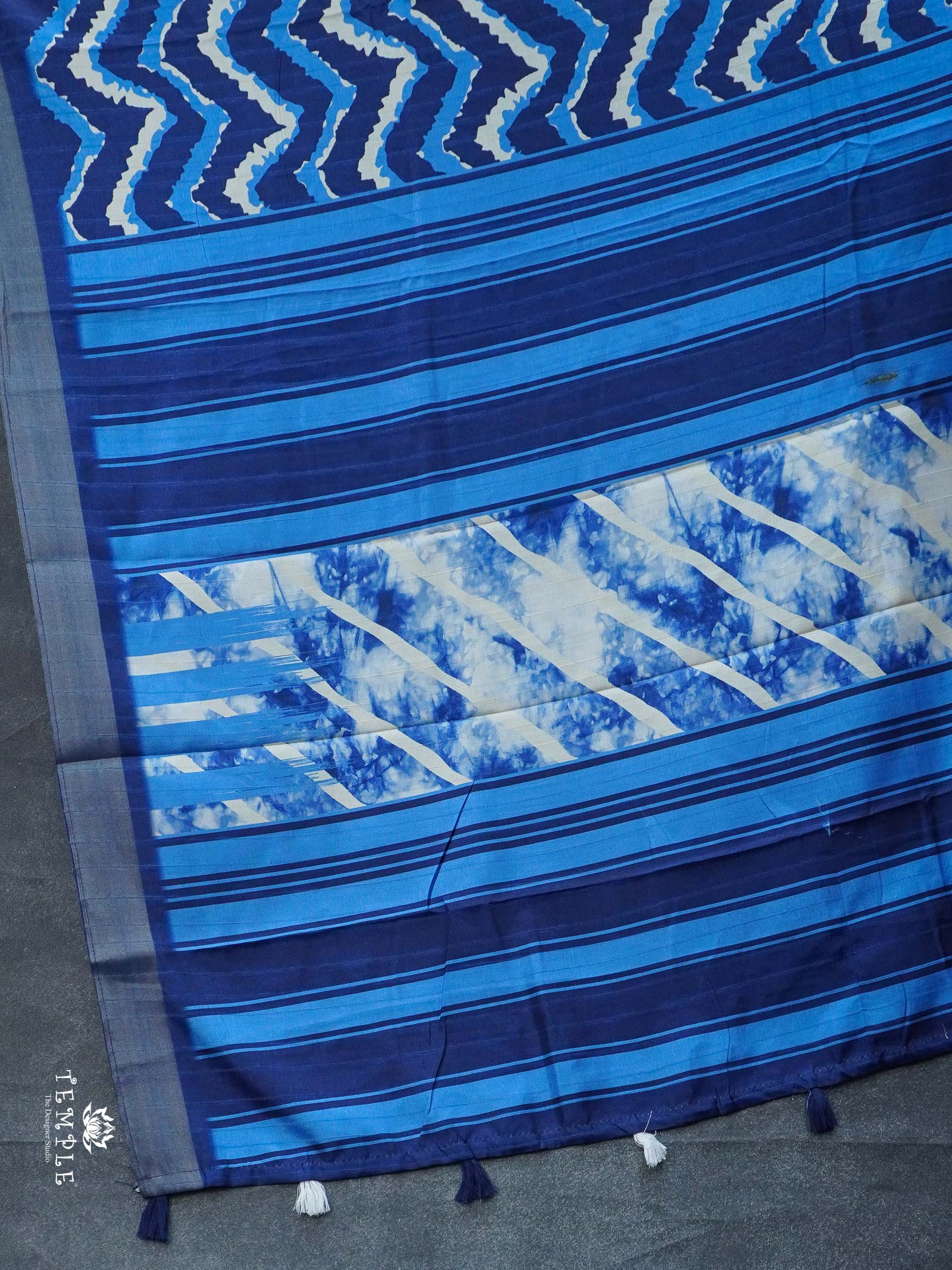 Kadhi Indigo Cotton Saree | TTDS804