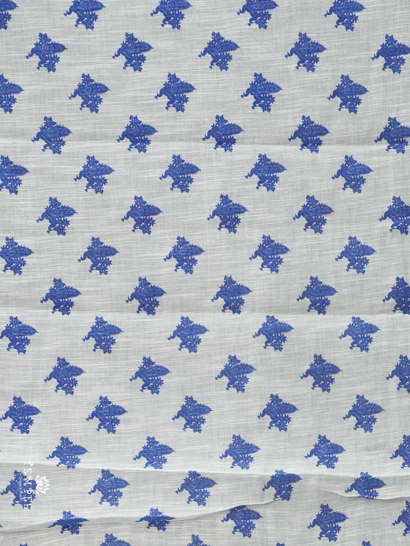 Chanderi Cotton Saree With Peacock Design | TTDS2855