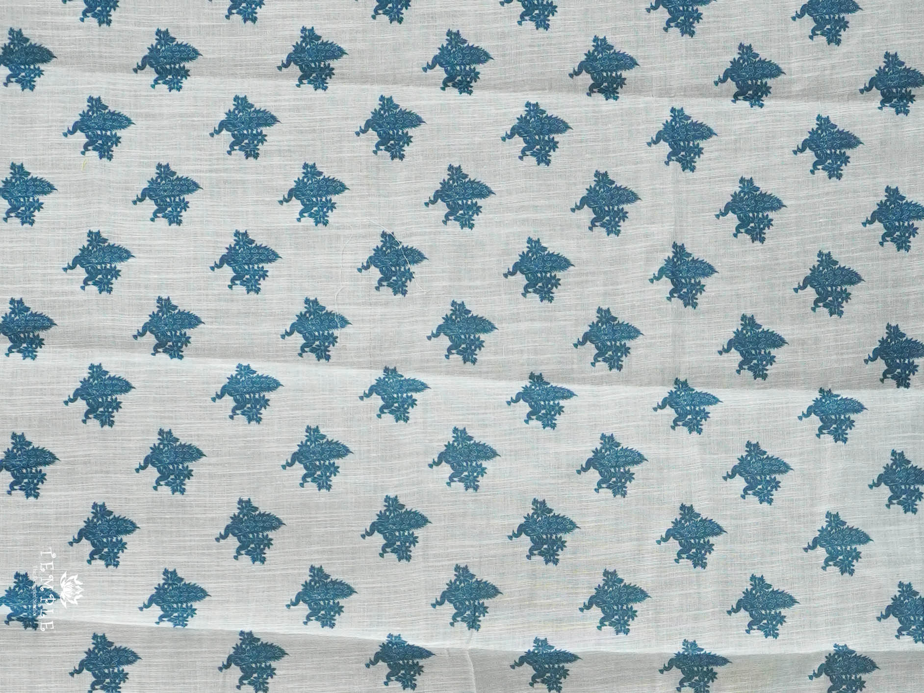 Chanderi Cotton Saree With Peacock Design | TTDS2855