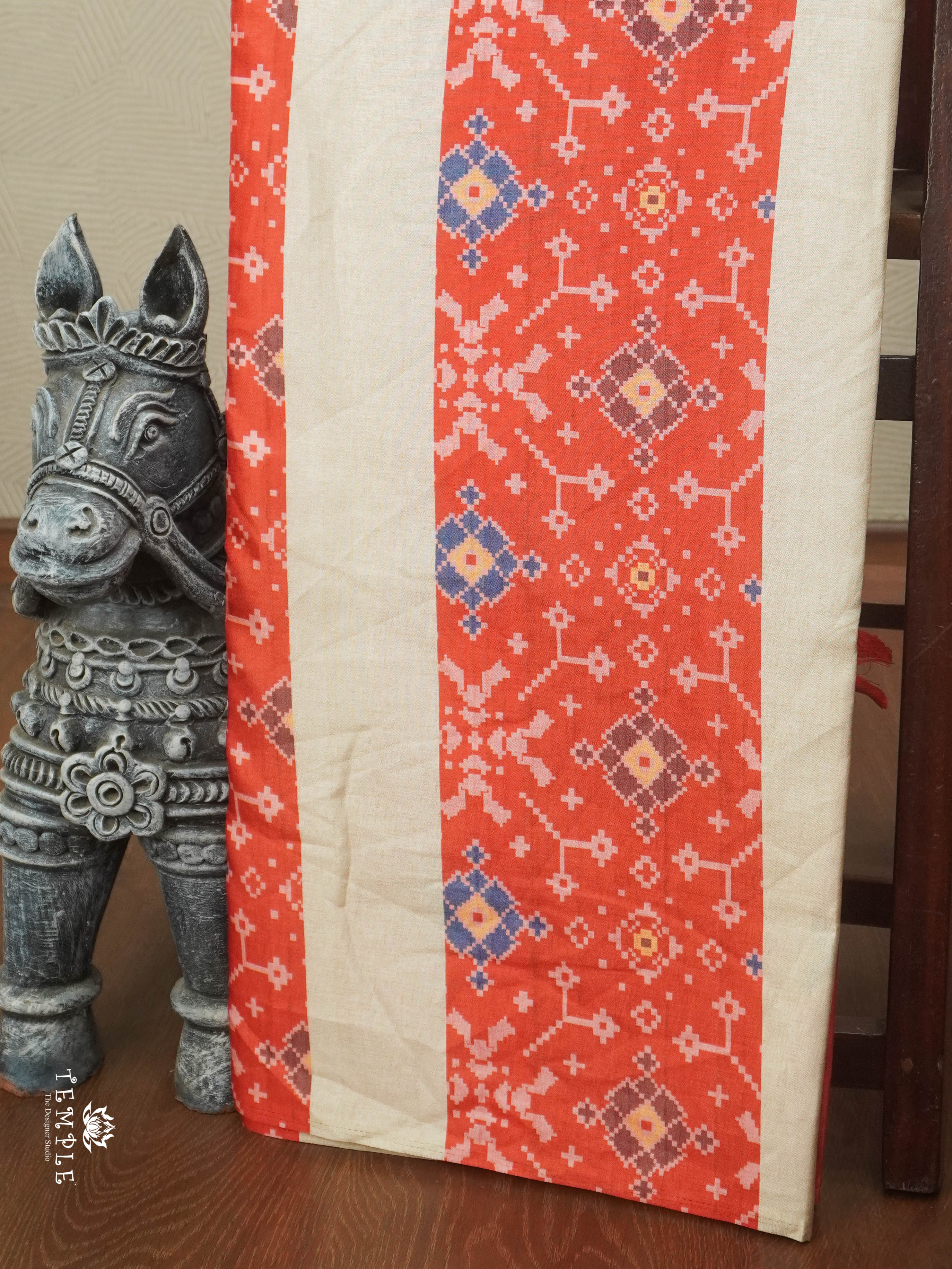 Printed Tussar Silk Saree | TTDS2866