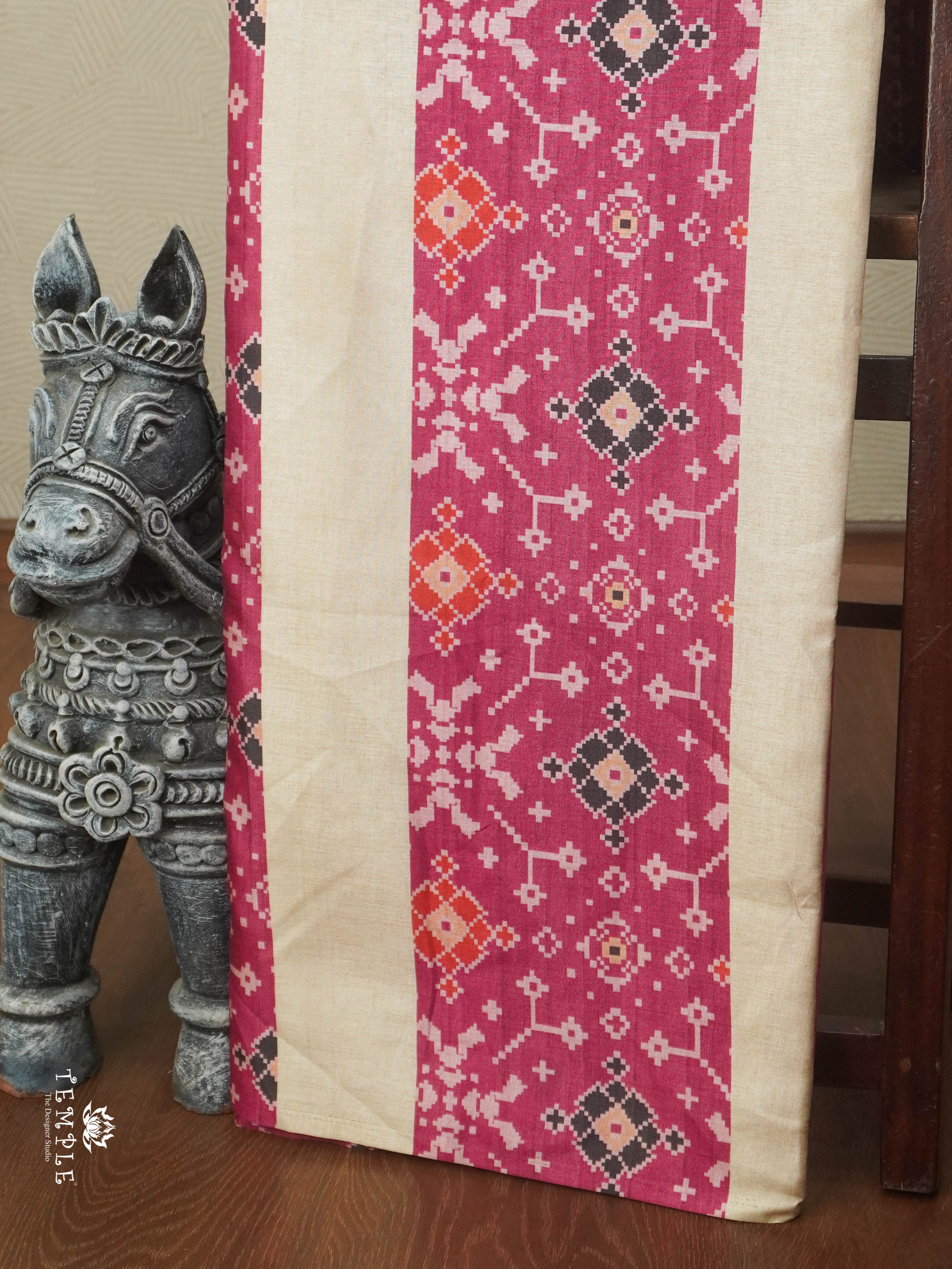 Printed Tussar Silk Saree | TTDS2866