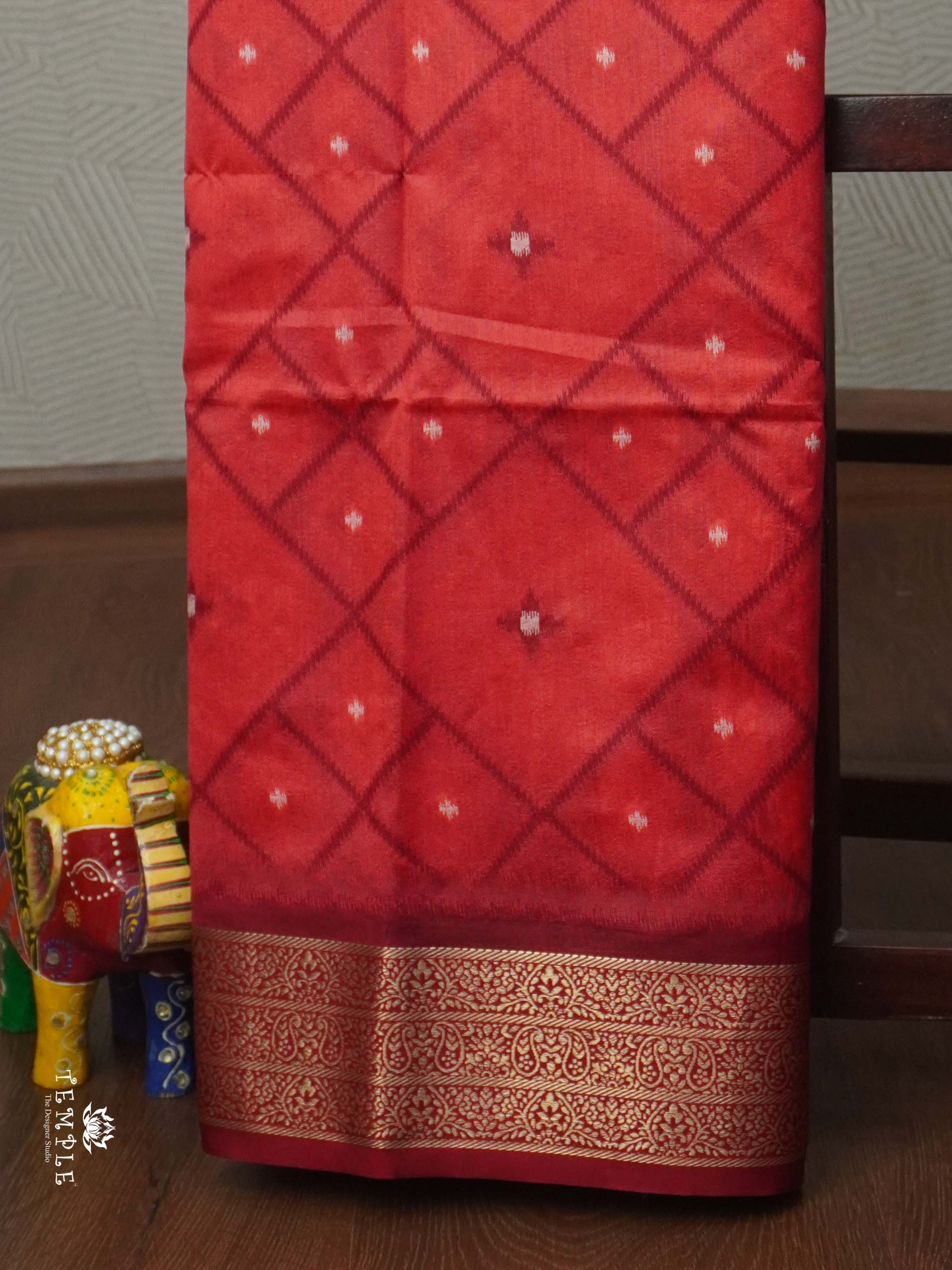 Raw Silk Saree With Jacquard border | TTDS1882