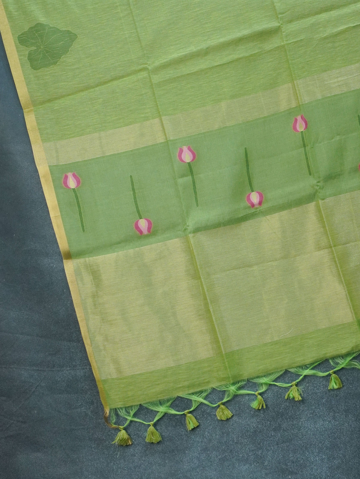 Linen Cotton Saree | TTDS3686