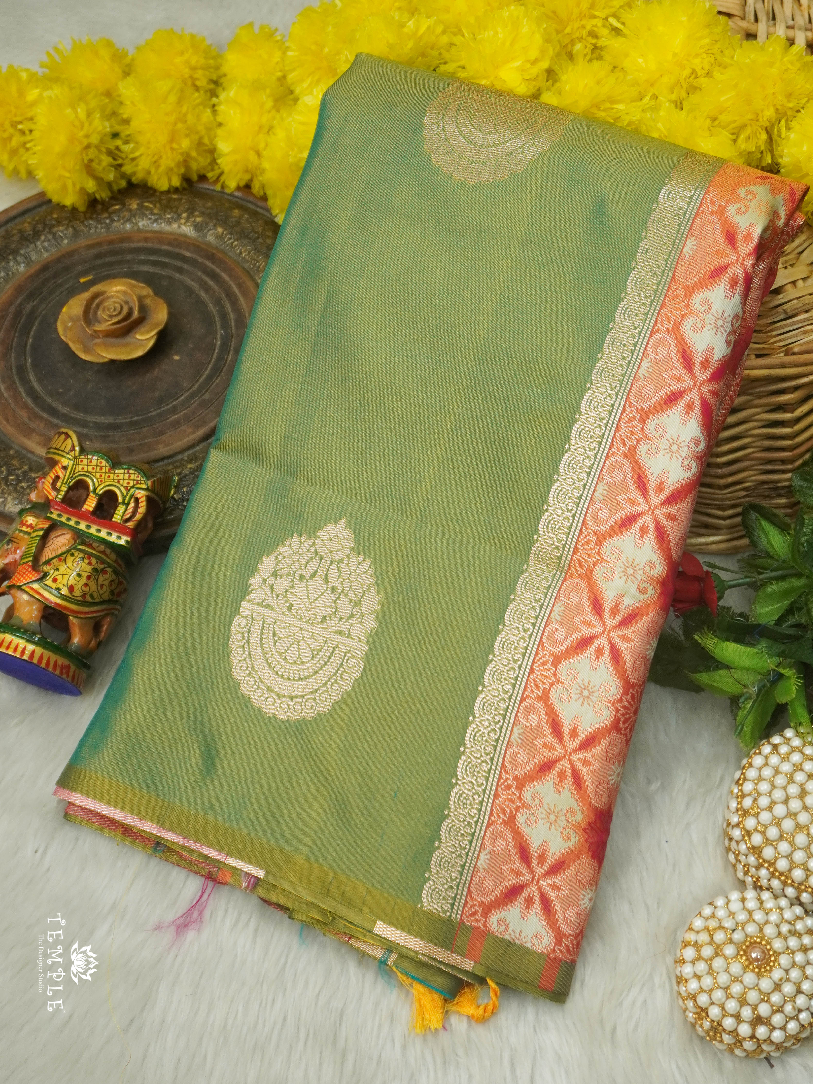 Semi Silk Saree With Pannel Work | TTDS2867