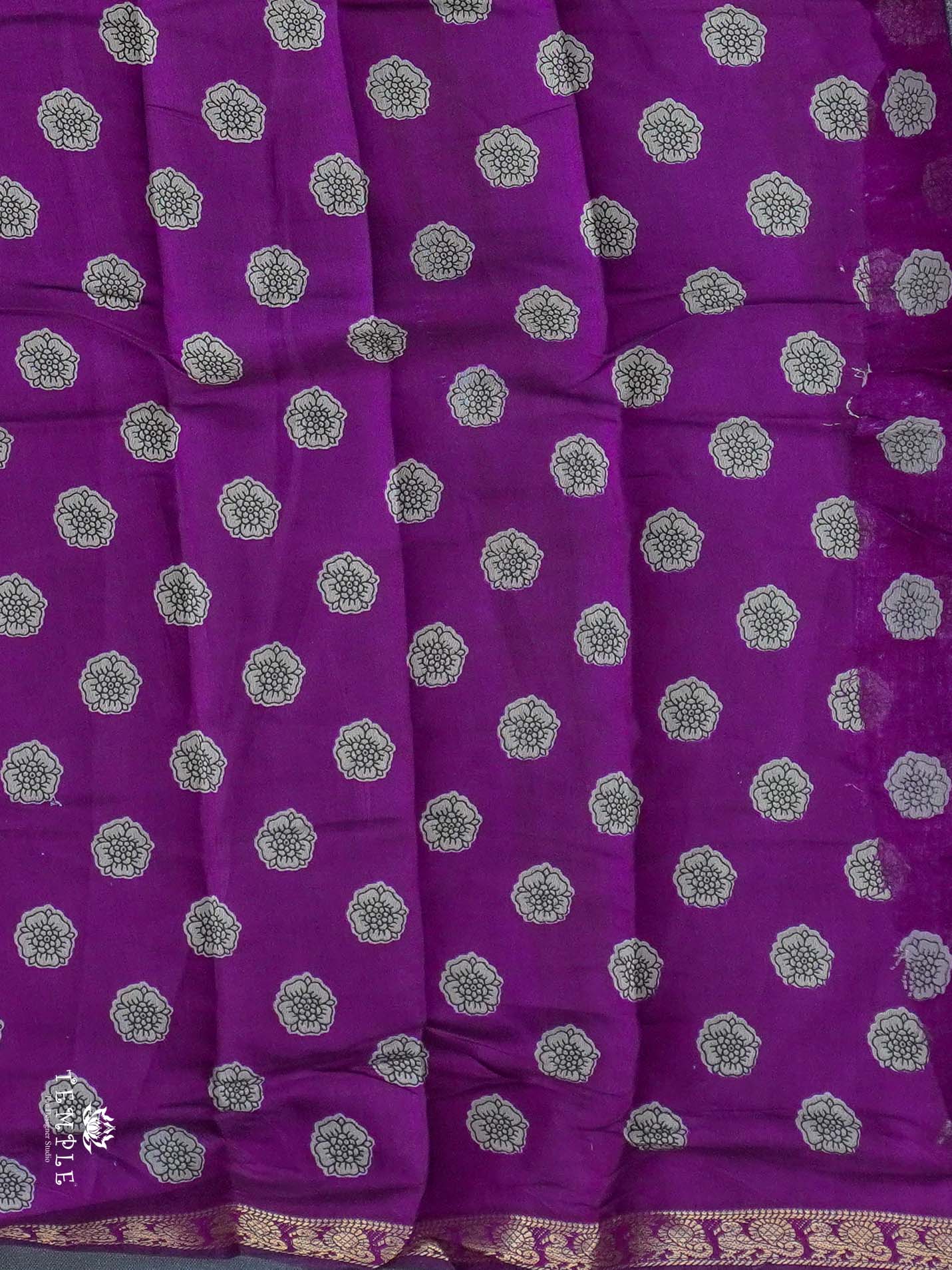 Mangalagiri Cotton Saree with Floral Designs | TTDS2362