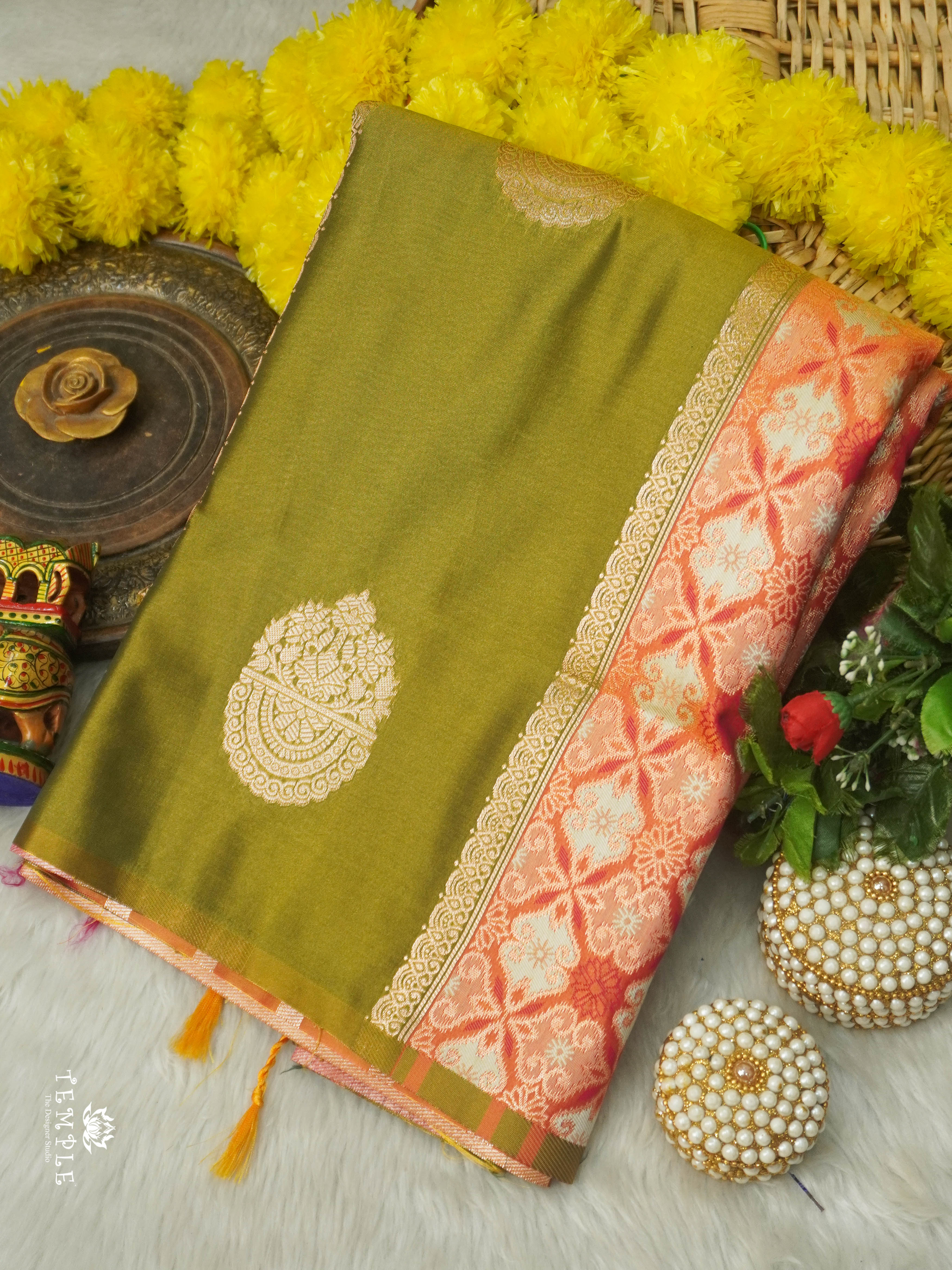 Semi Silk Saree With Pannel Work | TTDS2867