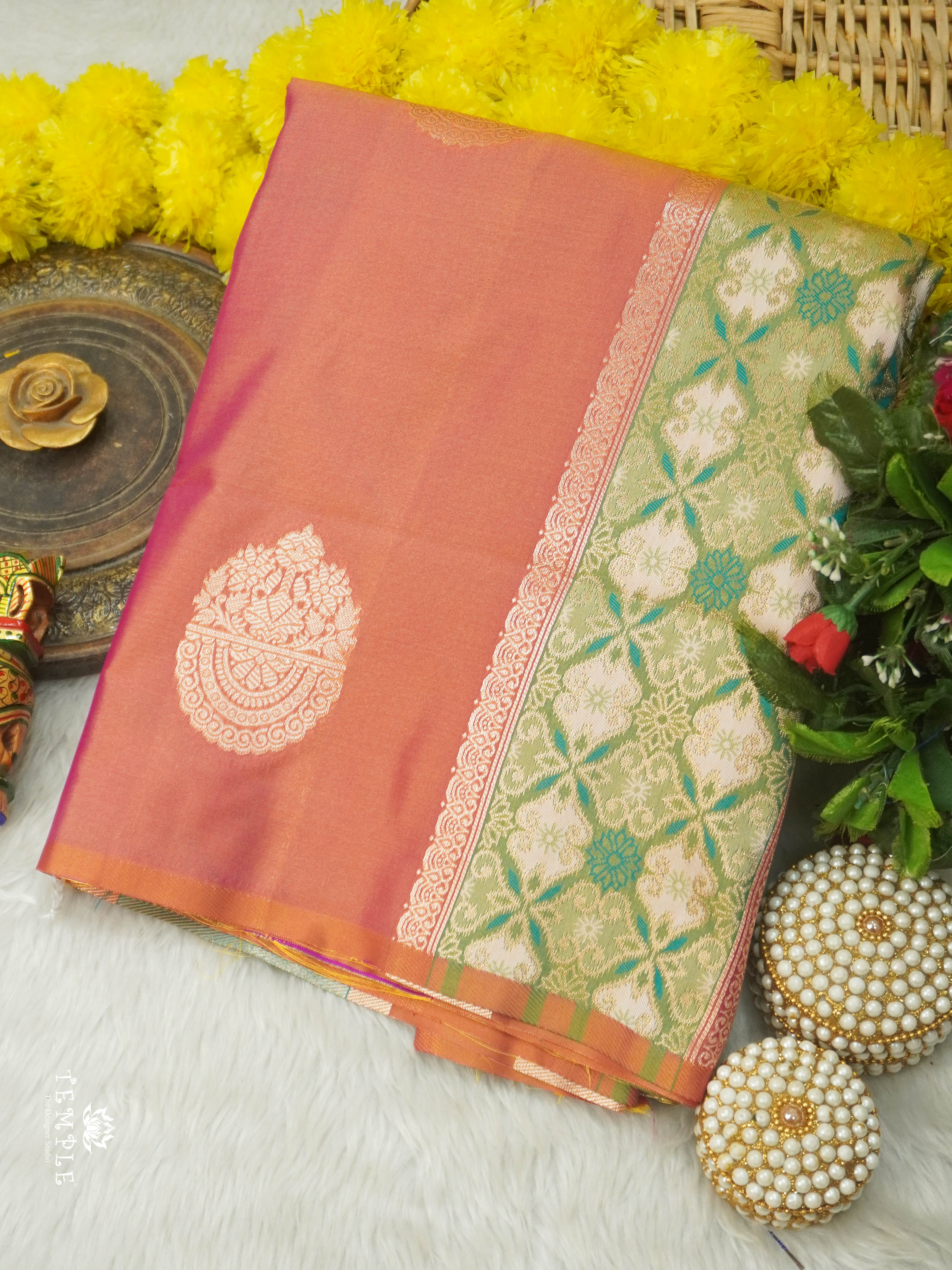 Semi Silk Saree With Pannel Work | TTDS2867