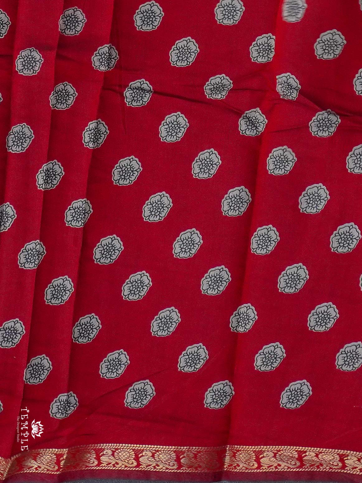 Mangalagiri Cotton Saree with Floral Designs | TTDS2362