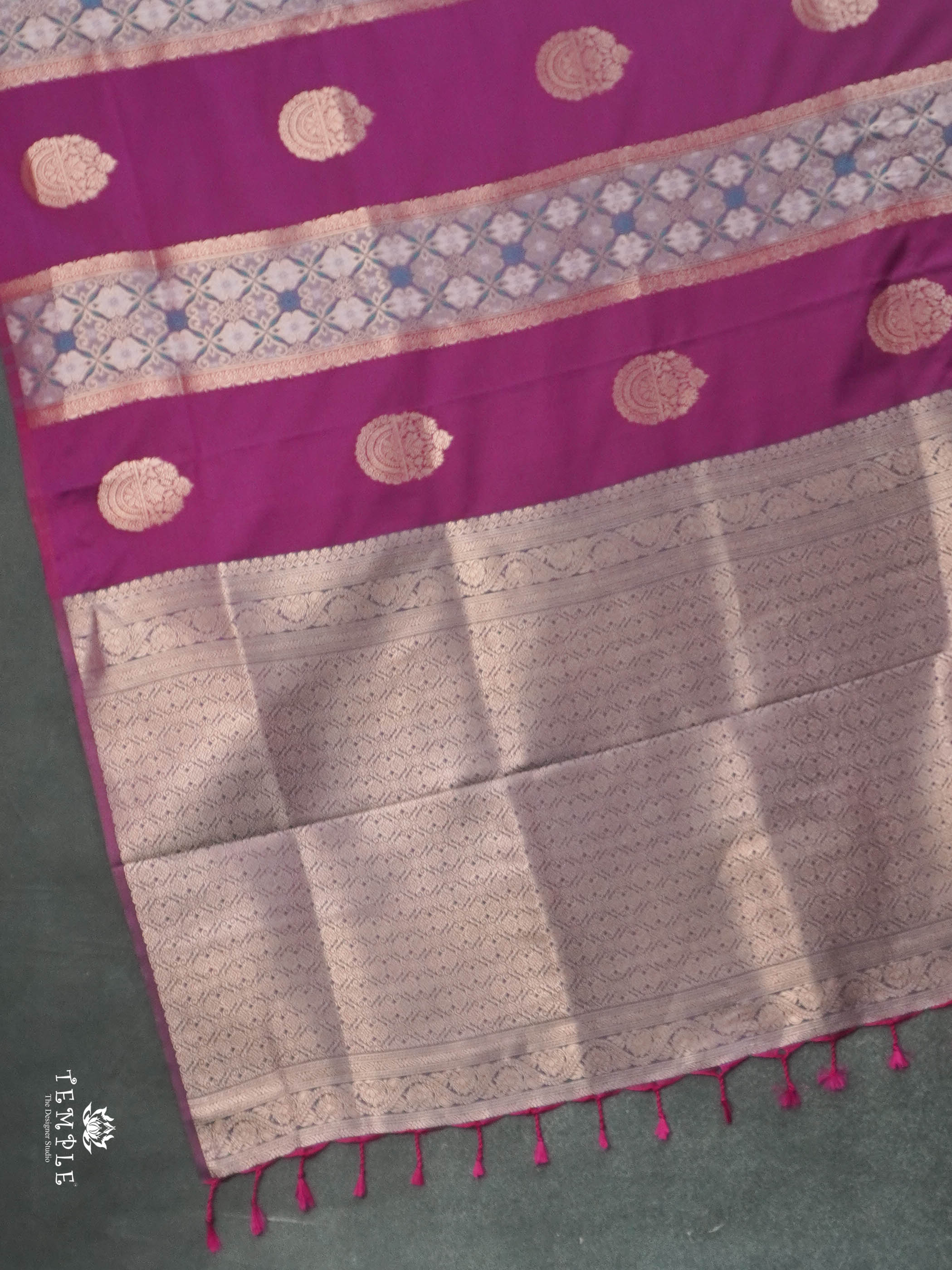 Semi Silk Saree With Pannel Work | TTDS2867