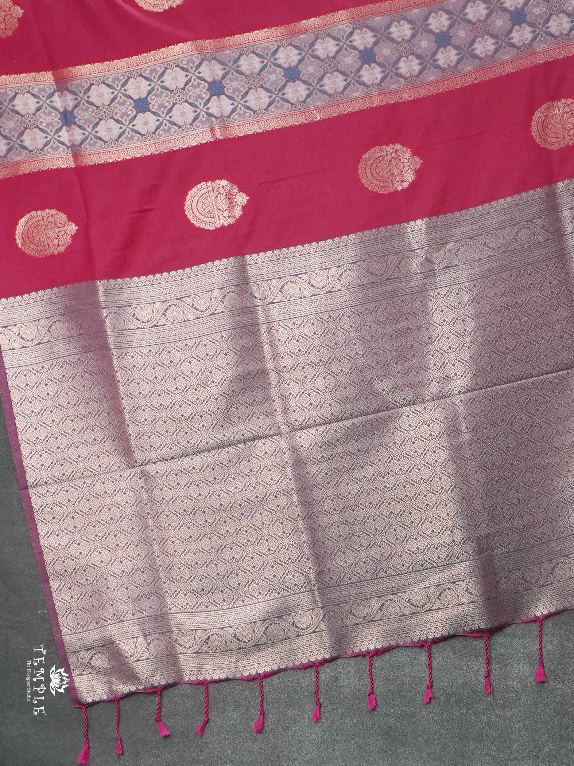 Semi Silk Saree With Pannel Work | TTDS2867