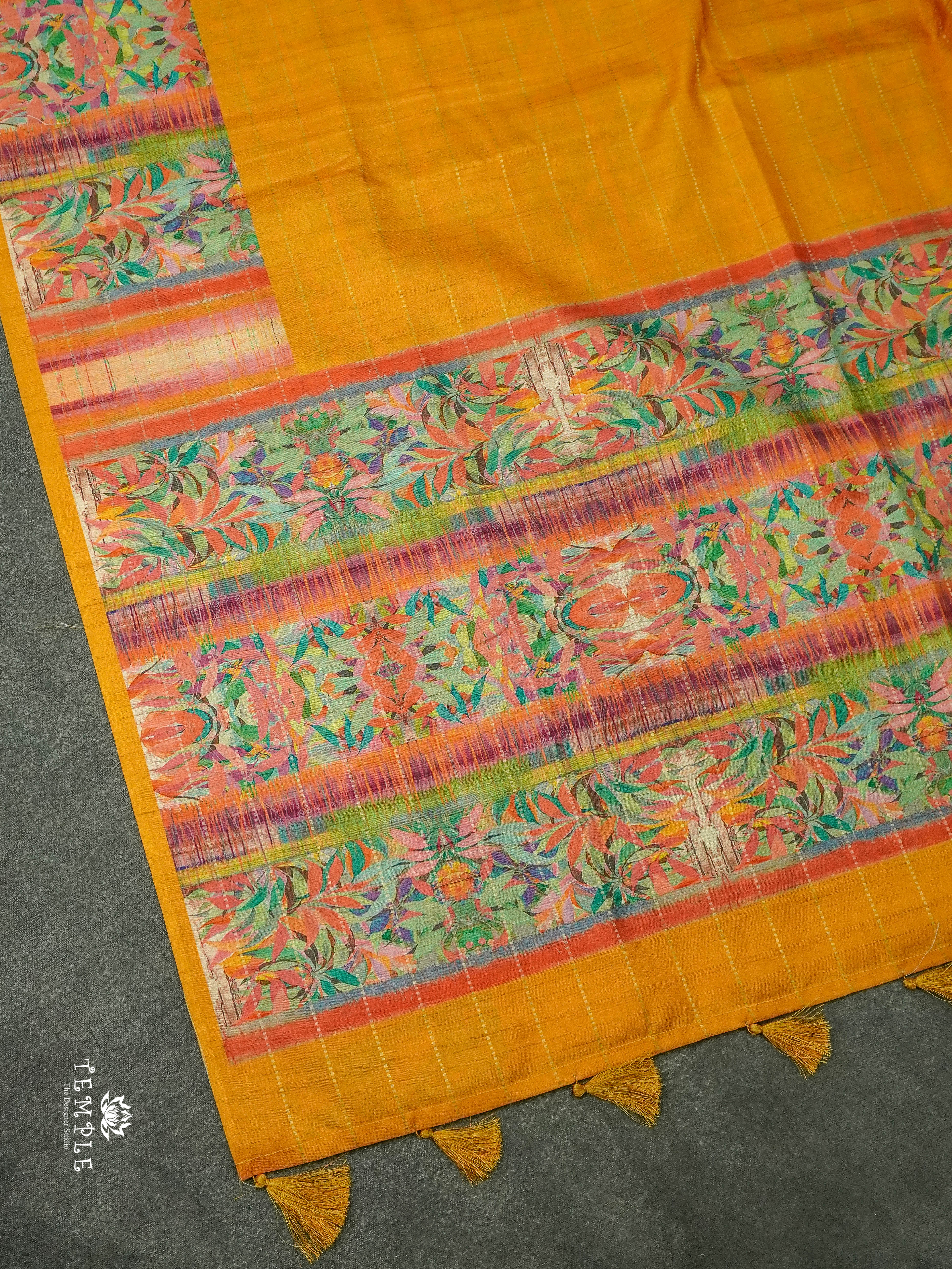 Tussar Soft Silk Saree With Printed Pallu  | TTDS1411