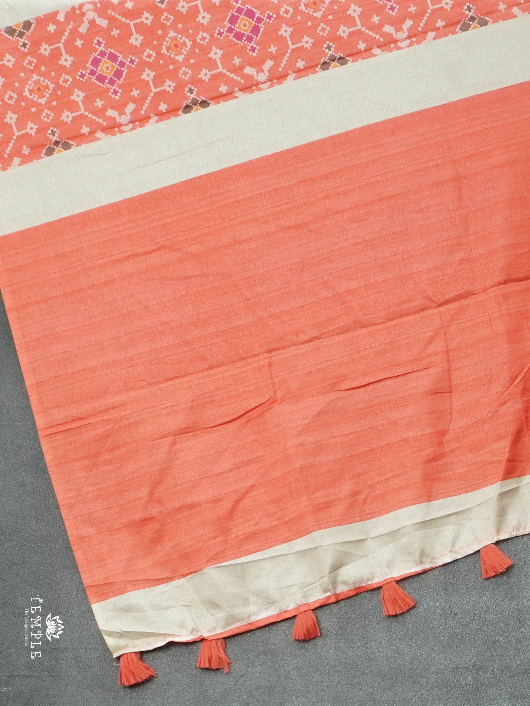 Printed Tussar Silk Saree | TTDS2866