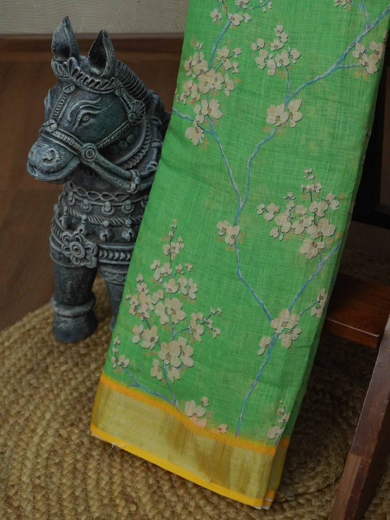 Linen Cotton Saree | TTDS3711