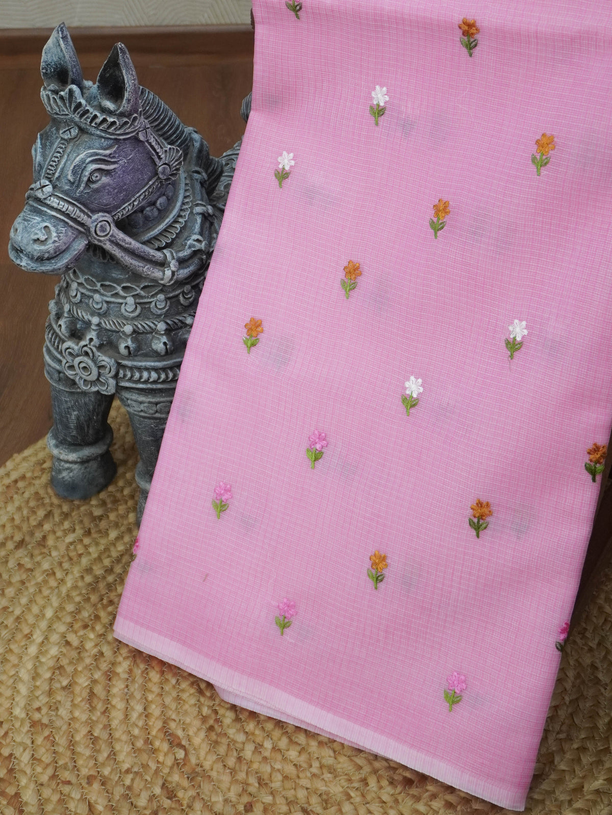 Kota Cotton Saree With Embroidery Work | TTDS3710