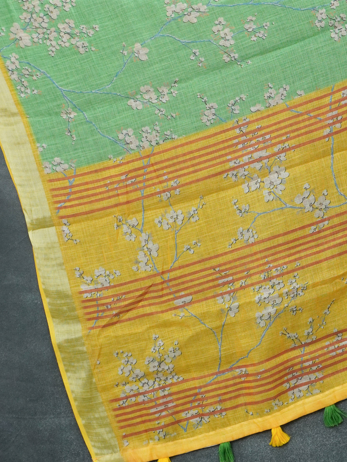 Linen Cotton Saree | TTDS3711