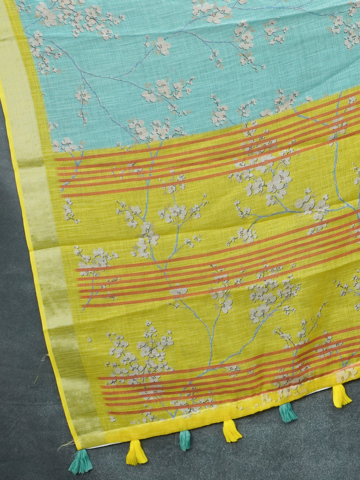Linen Cotton Saree | TTDS3711