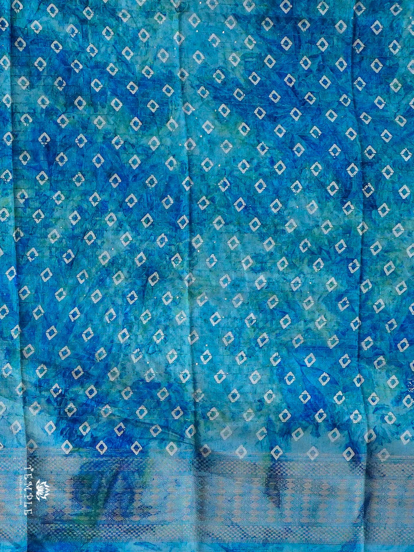 Sequins Saree With Triangle Patterns | TTDS2355