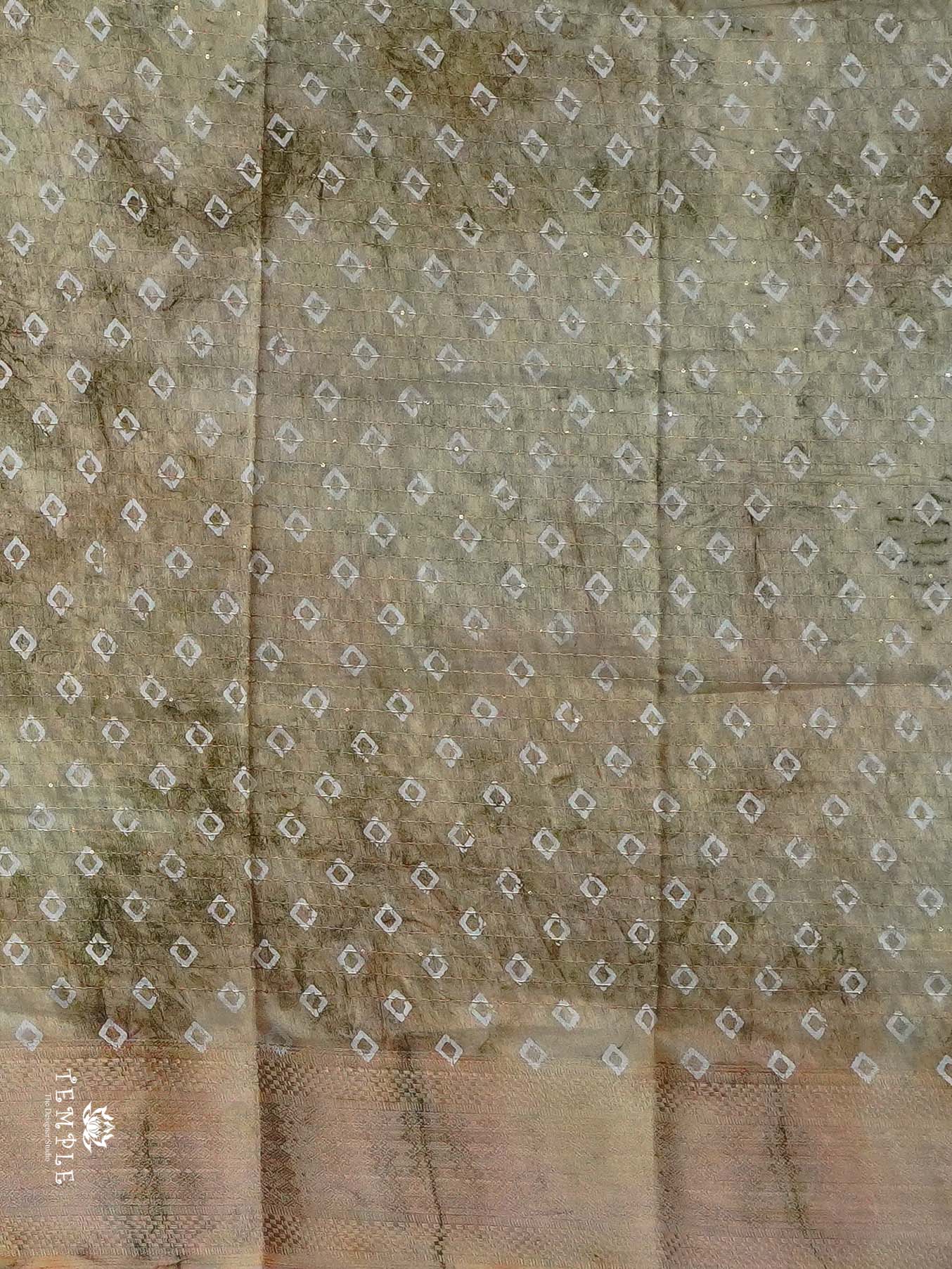 Sequins Saree With Triangle Patterns | TTDS2355