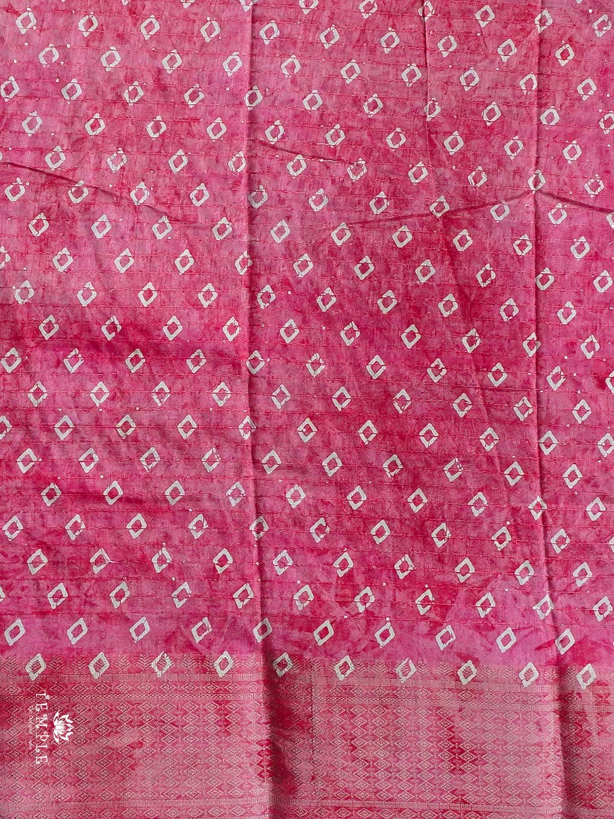 Sequins Saree With Triangle Patterns | TTDS2355
