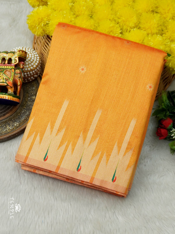 Chanderi Silk Saree(Orange) | TTDS2872