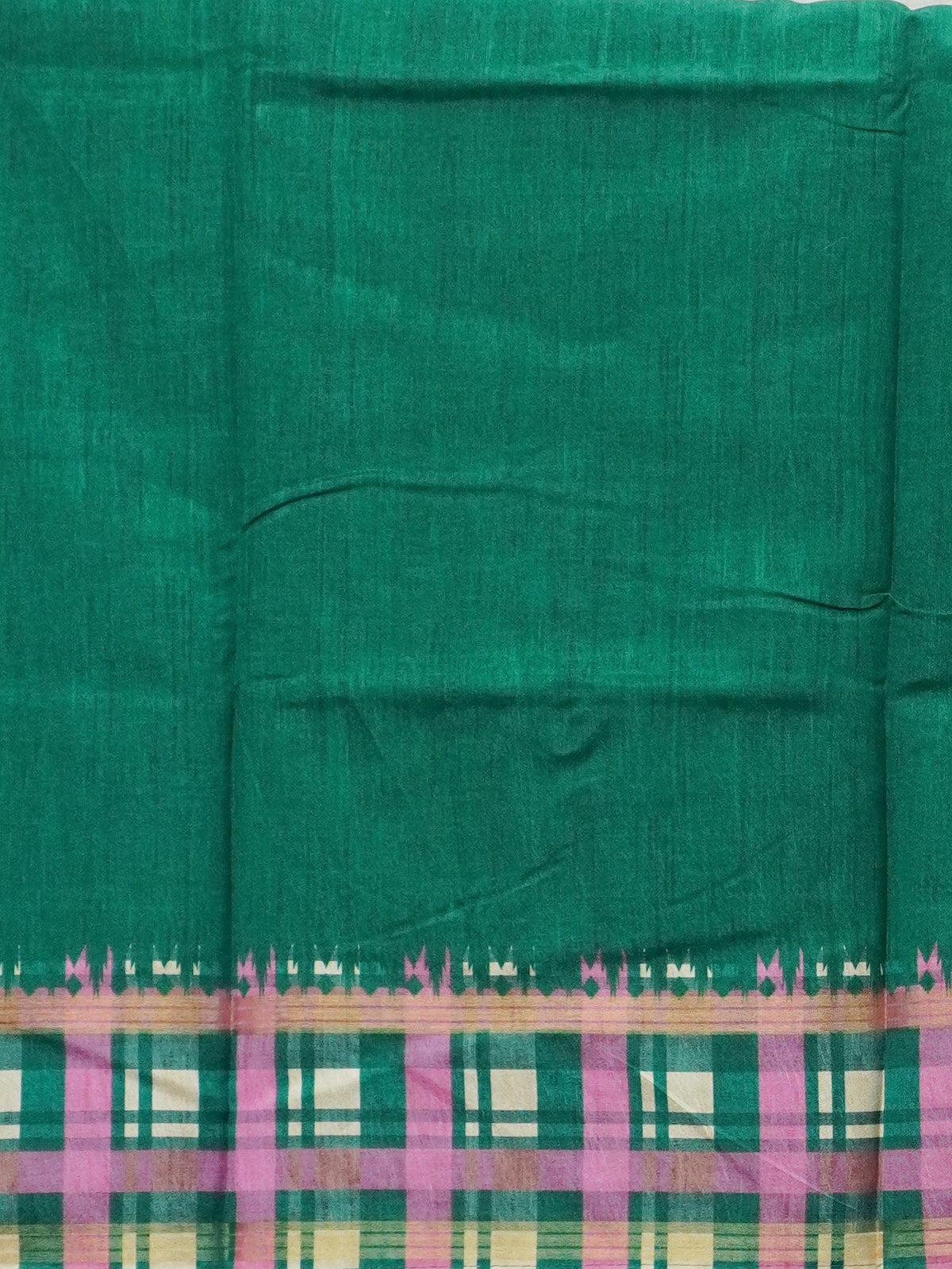 Vintage Checked Tussar Saree | TTDS3708