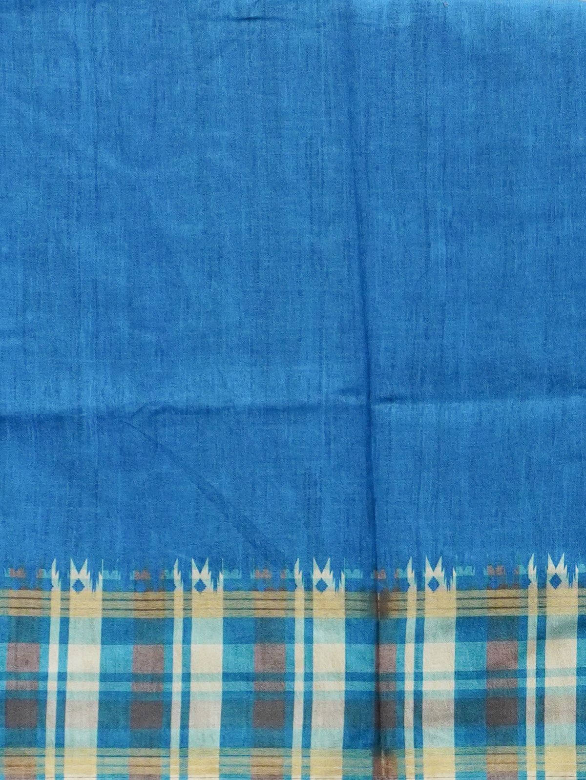 Vintage Checked Tussar Saree | TTDS3708