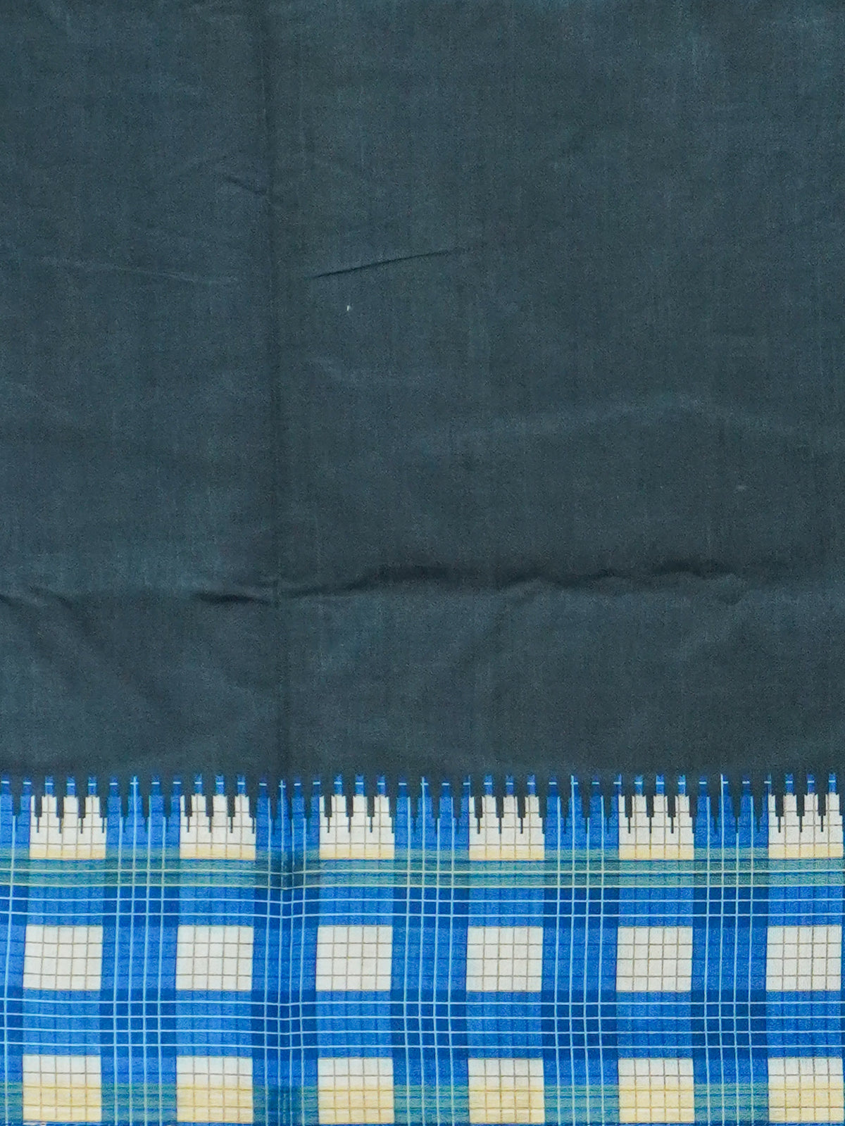 Vintage Checked Tussar Saree | TTDS3708