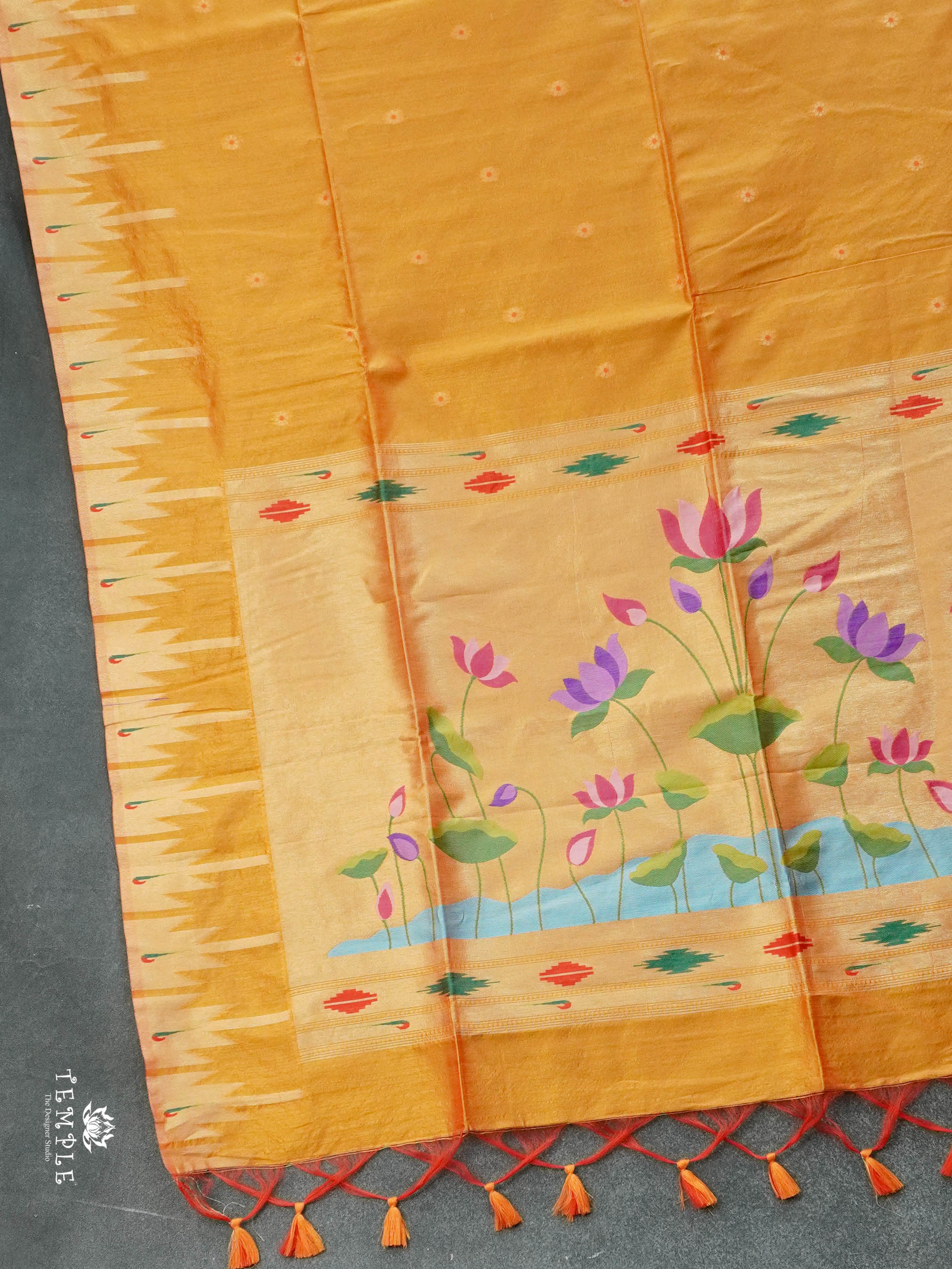 Chanderi Silk Saree(Orange) | TTDS2872
