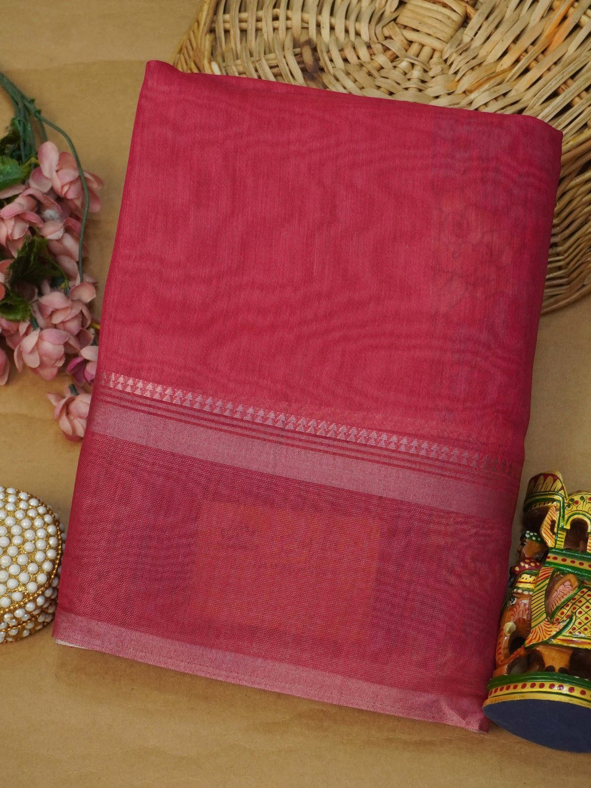 Linen Cotton Saree | TTDS3712