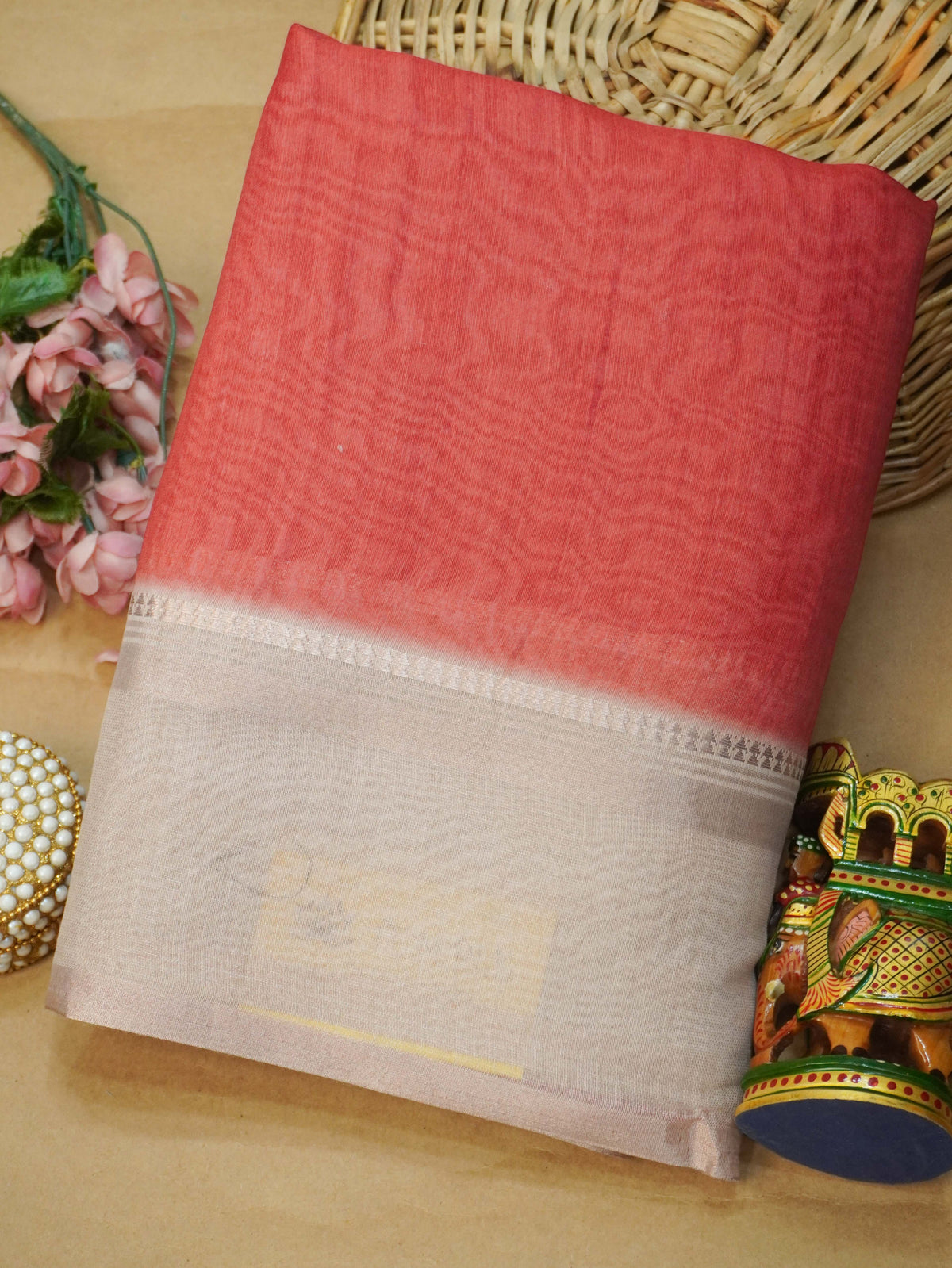 Linen Cotton Saree | TTDS3714