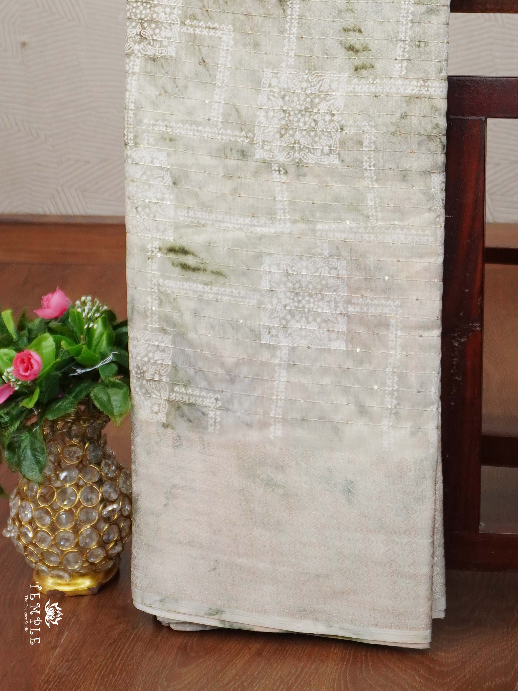 Sequins Tussar Saree | TTDS2389