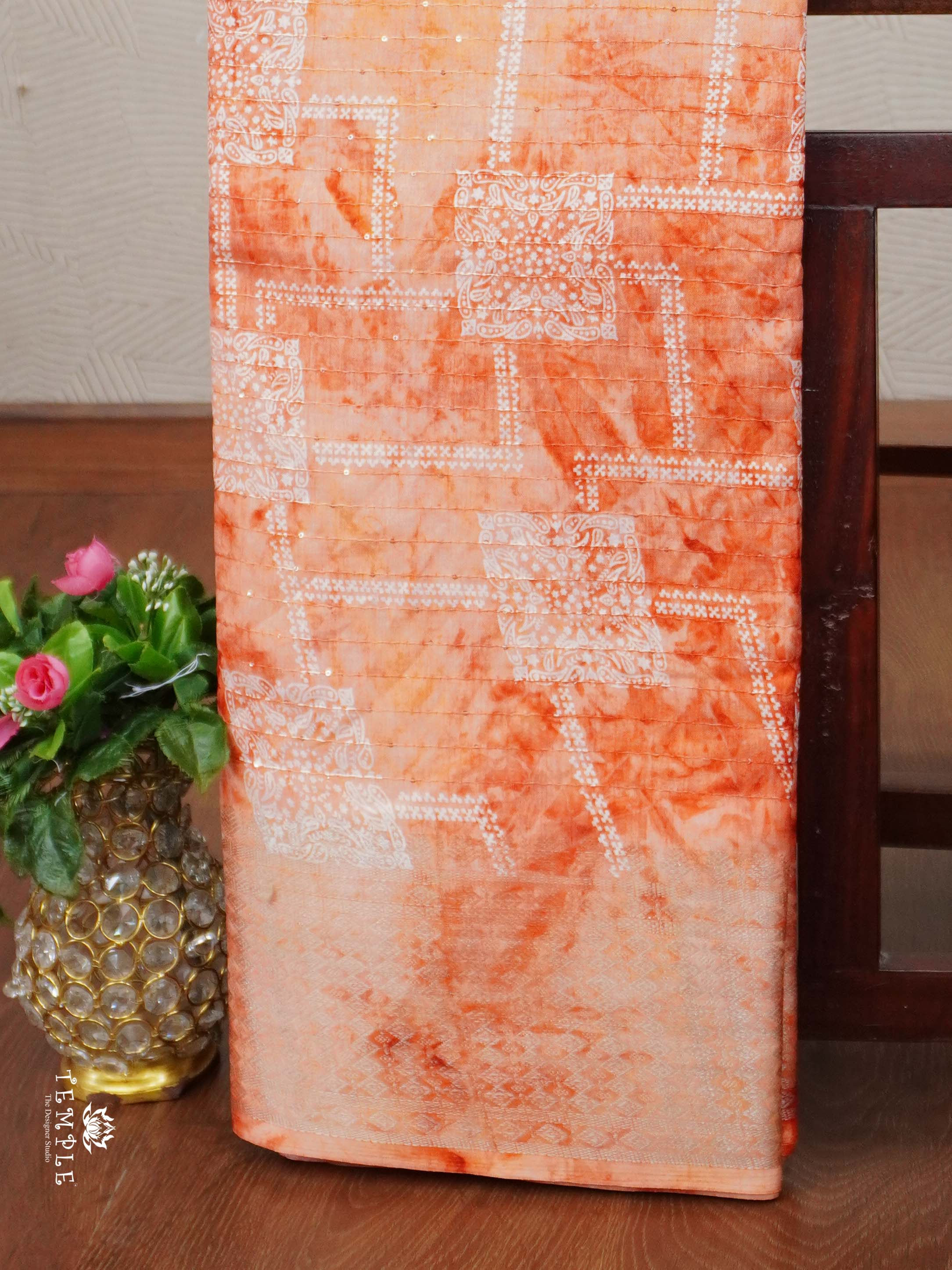 Sequins Tussar Saree | TTDS2389