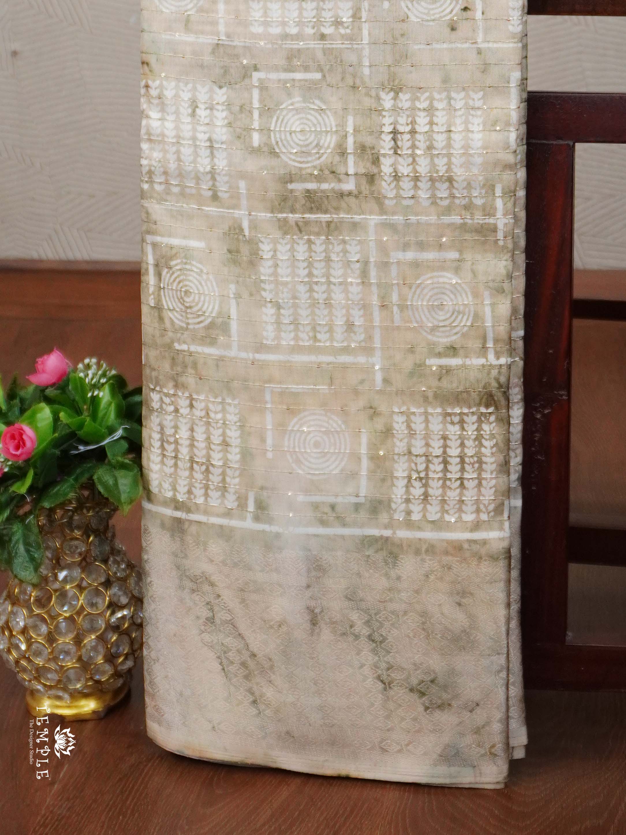Sequins Tussar Saree | TTDS2389