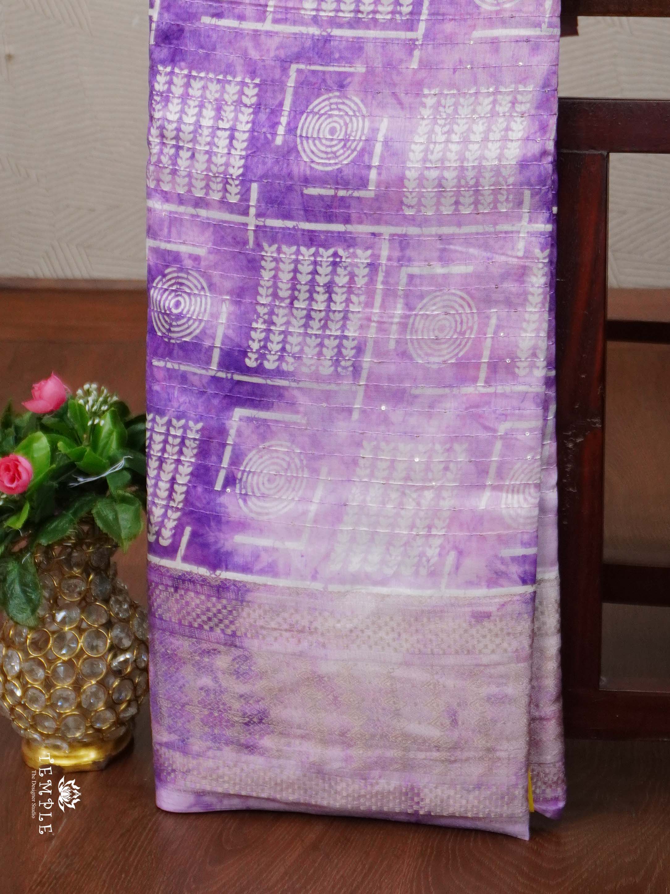 Sequins Tussar Saree | TTDS2393