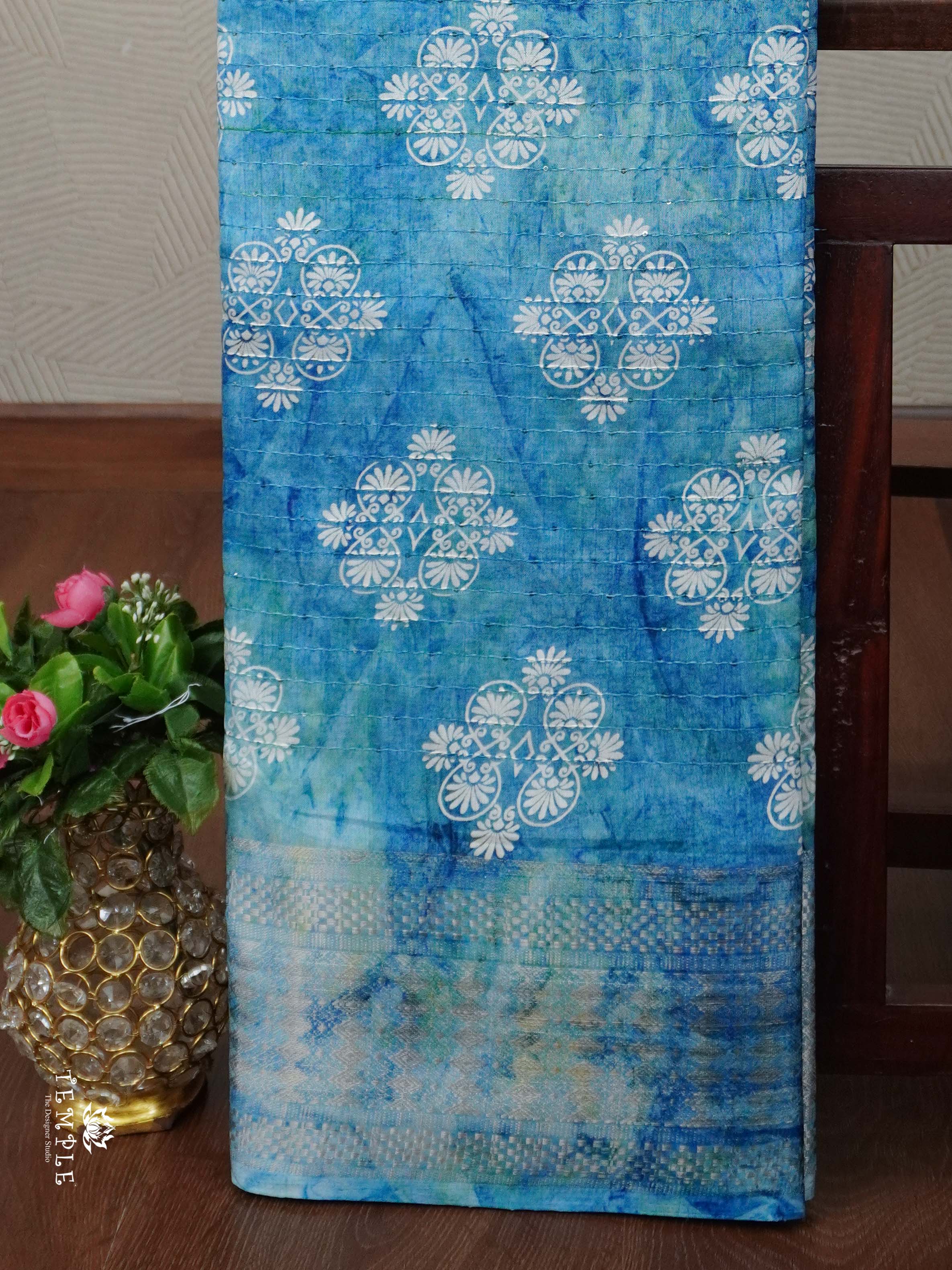 Sequins Tussar Saree | TTDS2394