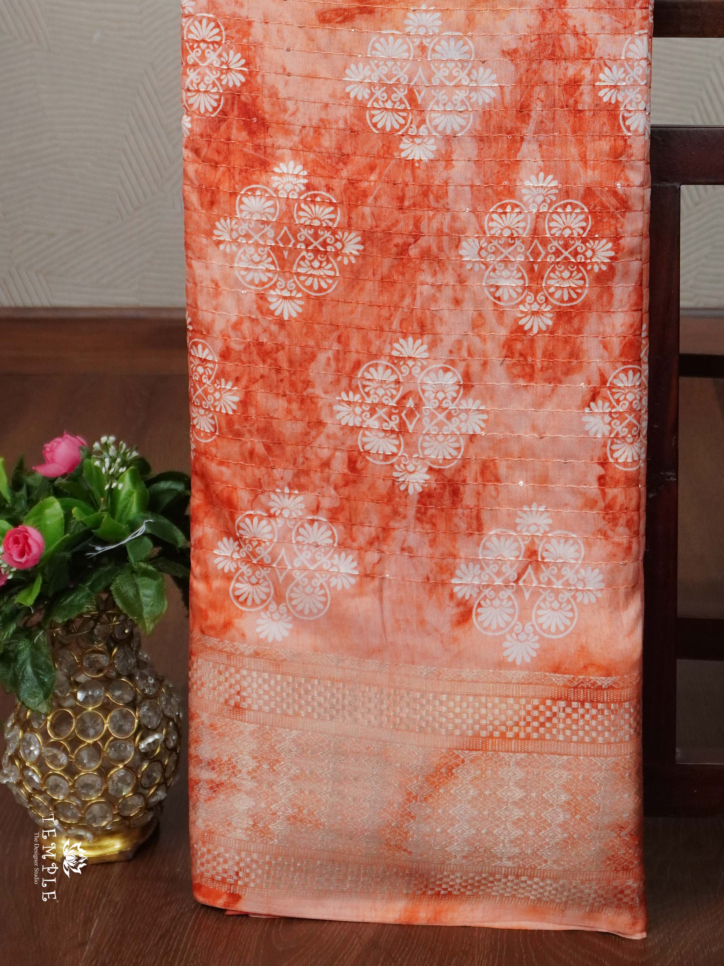 Sequins Tussar Saree | TTDS2394